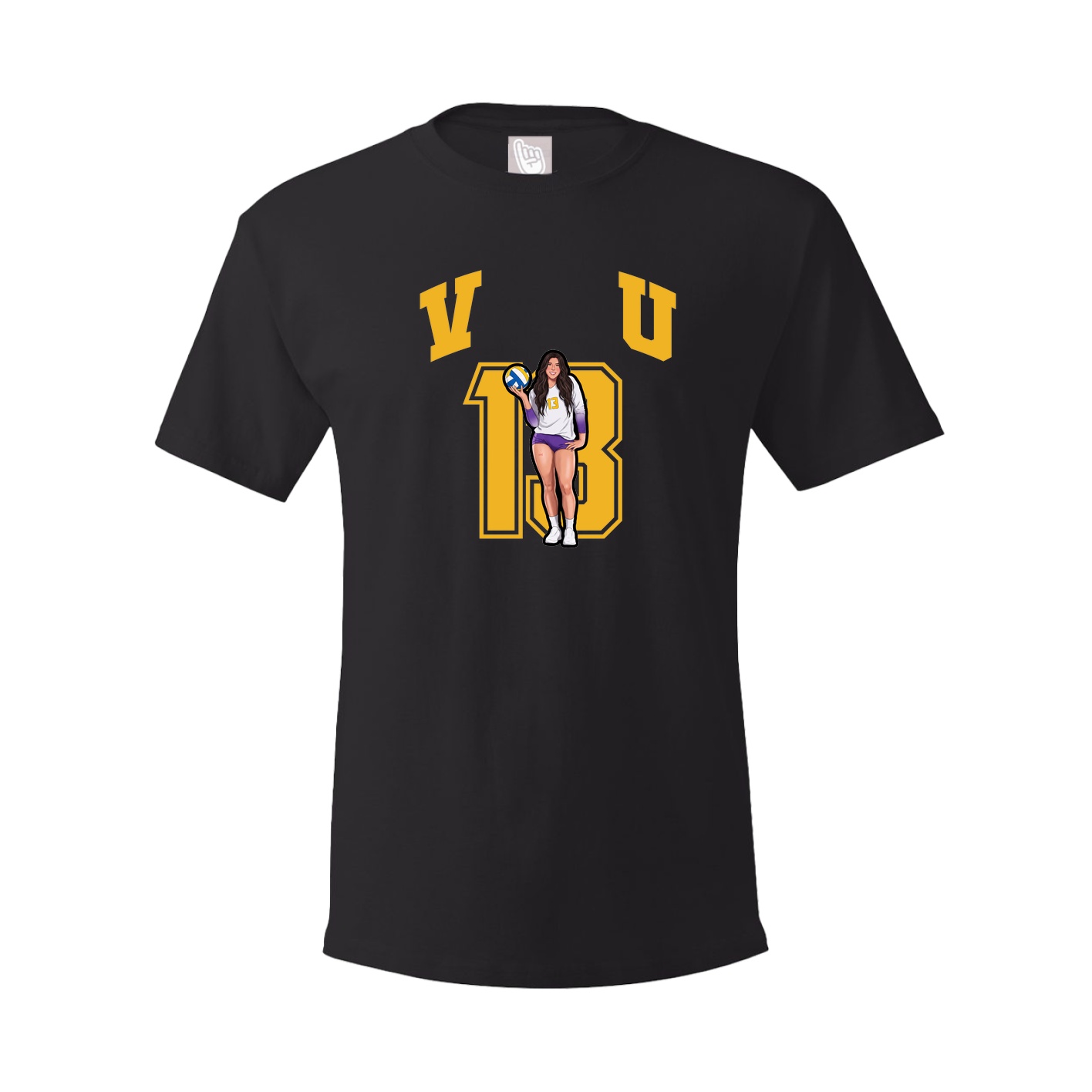 Youth Tee — Number in Black