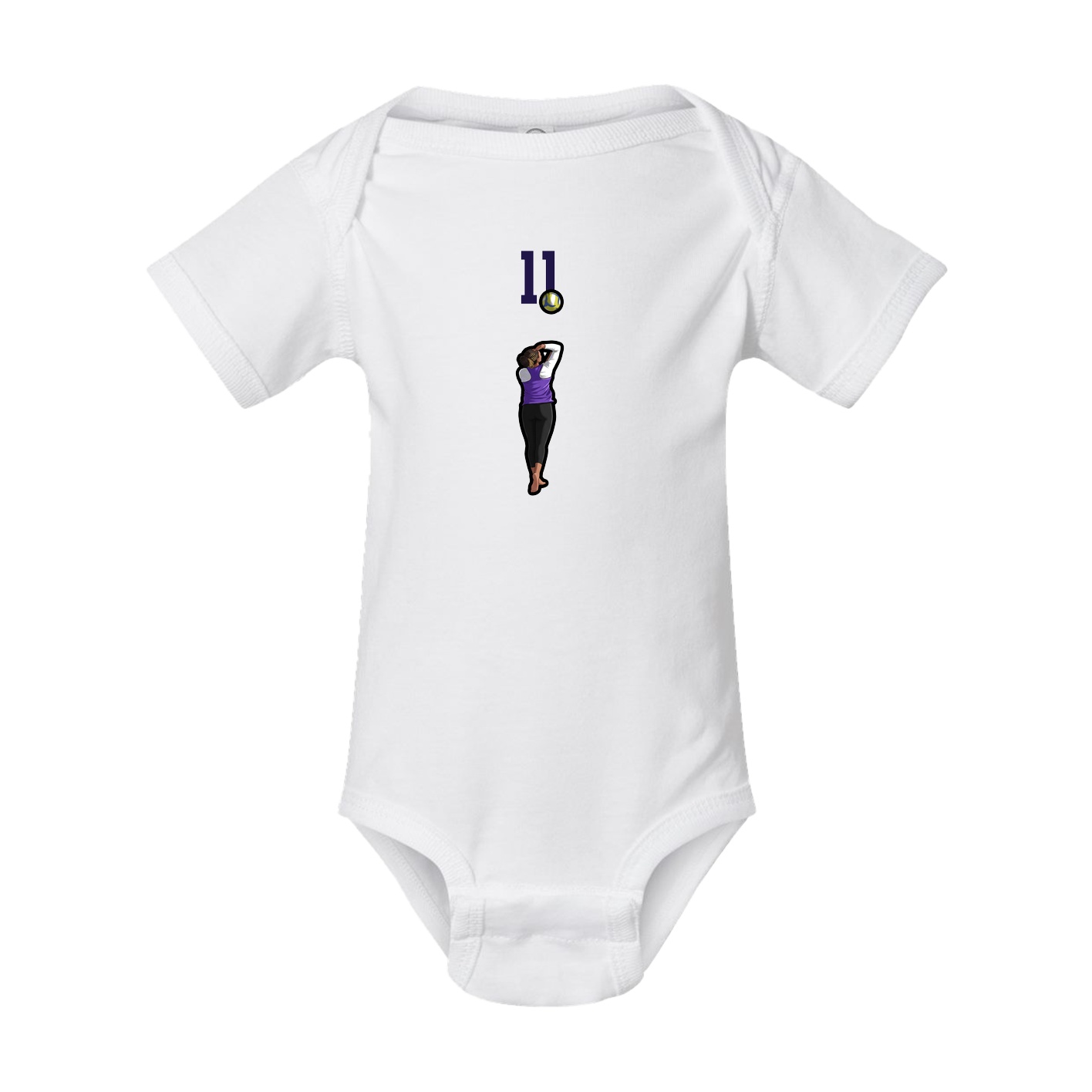 Baby Onesie — Number Top in White