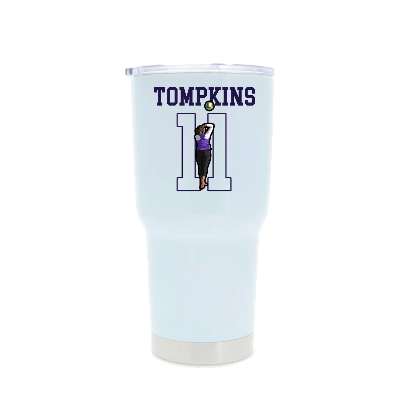 30oz Stainless Steel Tumbler — Shirsey in White