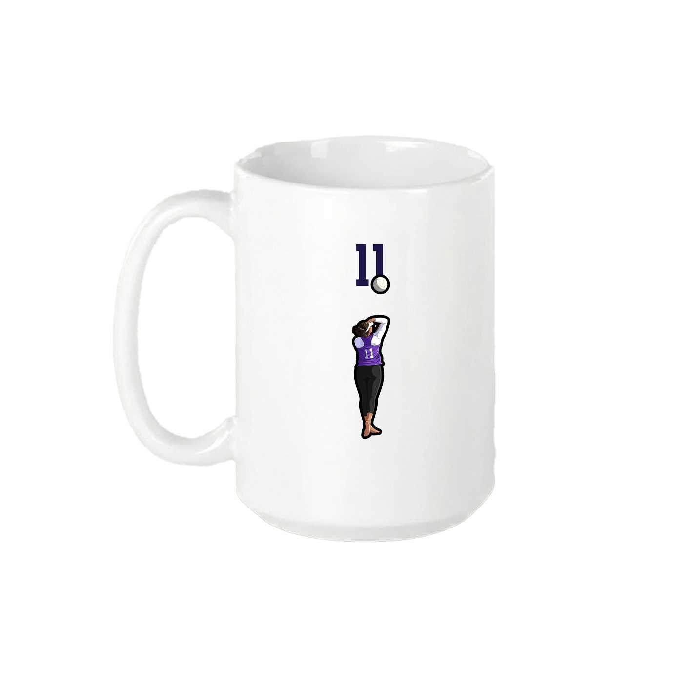 15oz Coffee Mug — Number Top in White