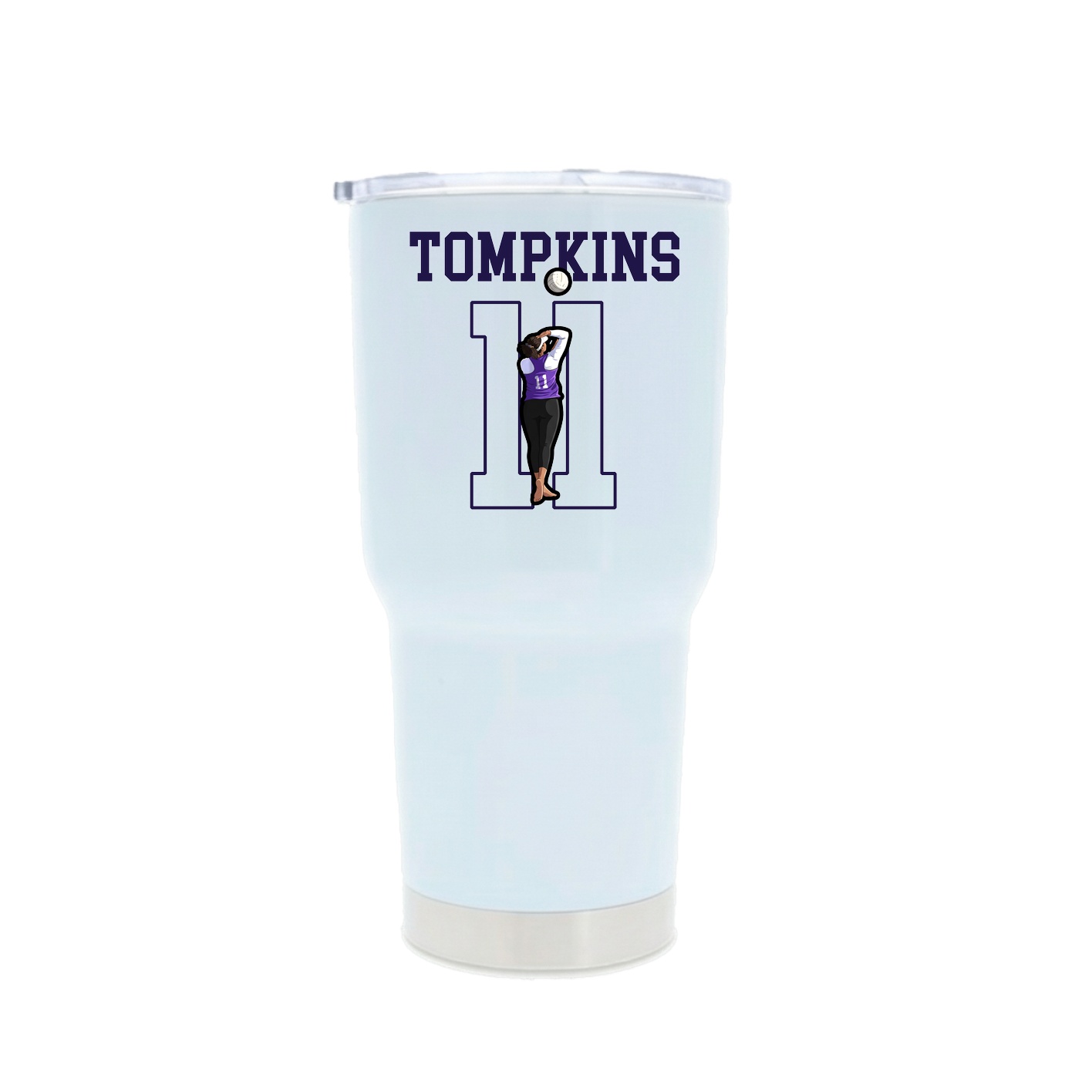 30oz Stainless Steel Tumbler — Shirsey in White