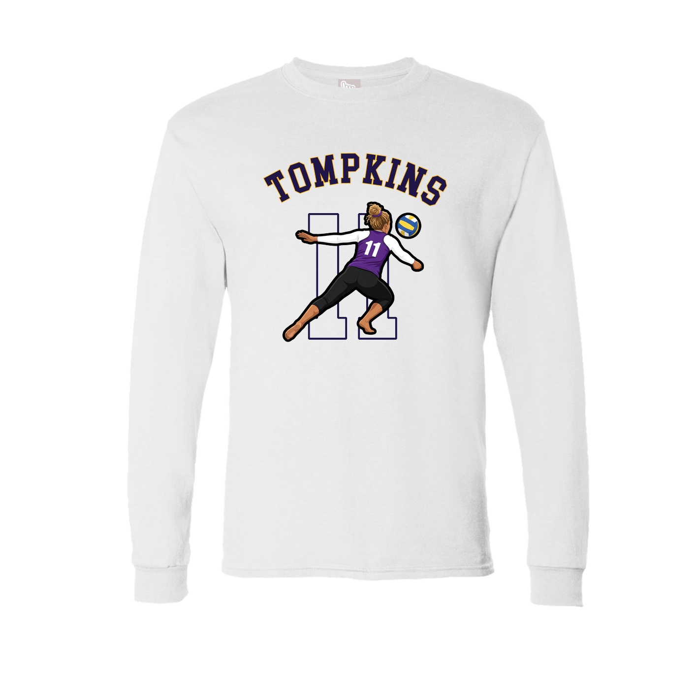 Long Sleeve Tee — Shirsey Arch in White