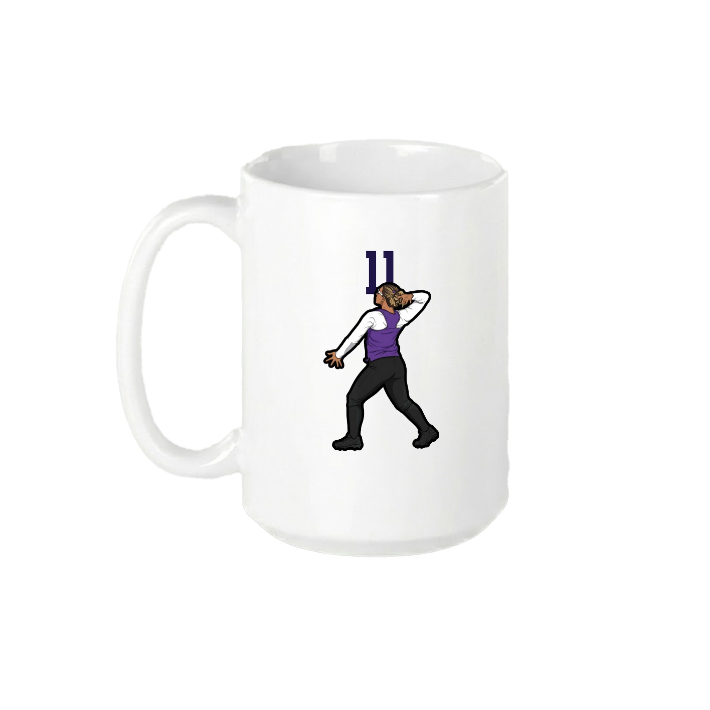 15oz Coffee Mug — Number Top in White