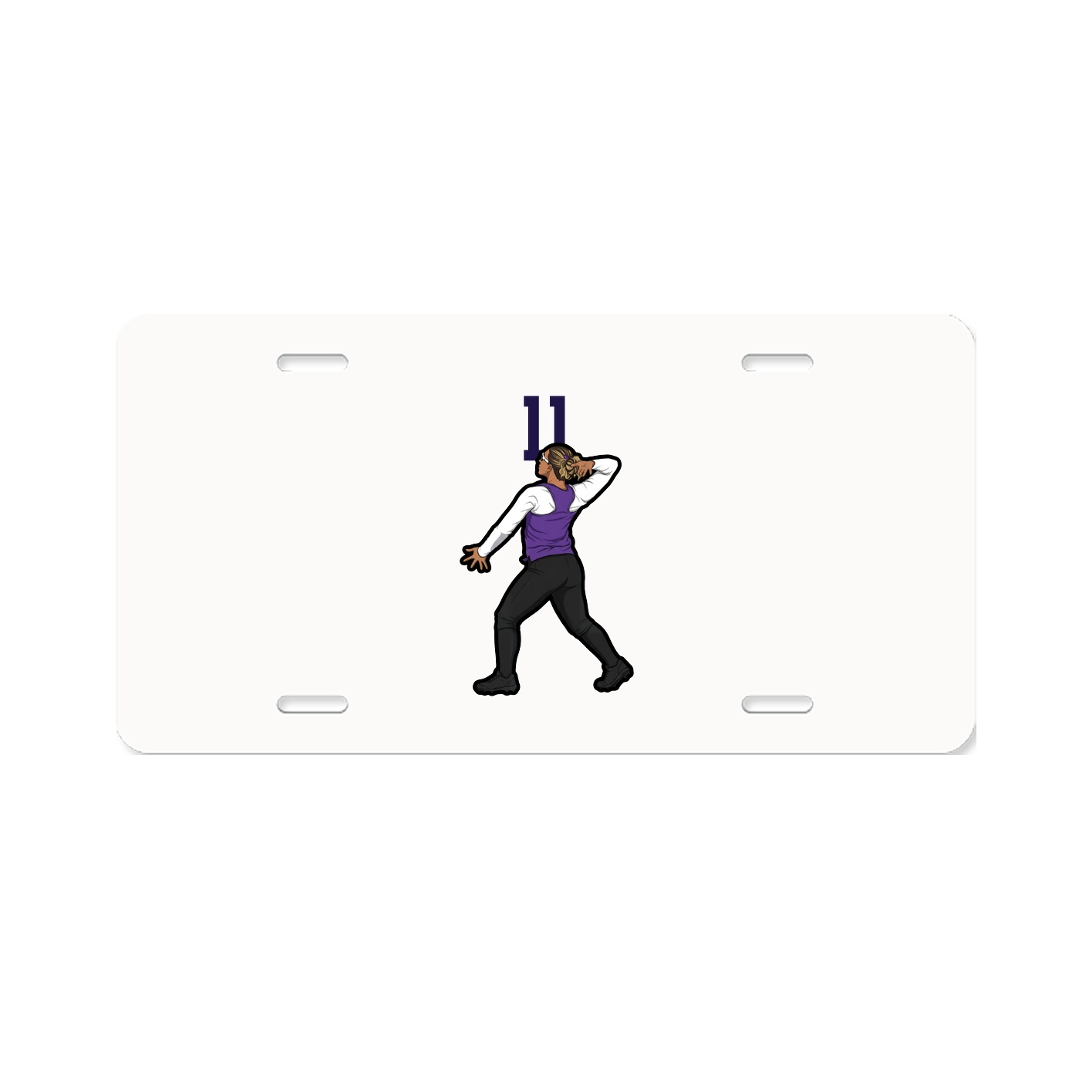 License Plate — Number Top in Classic