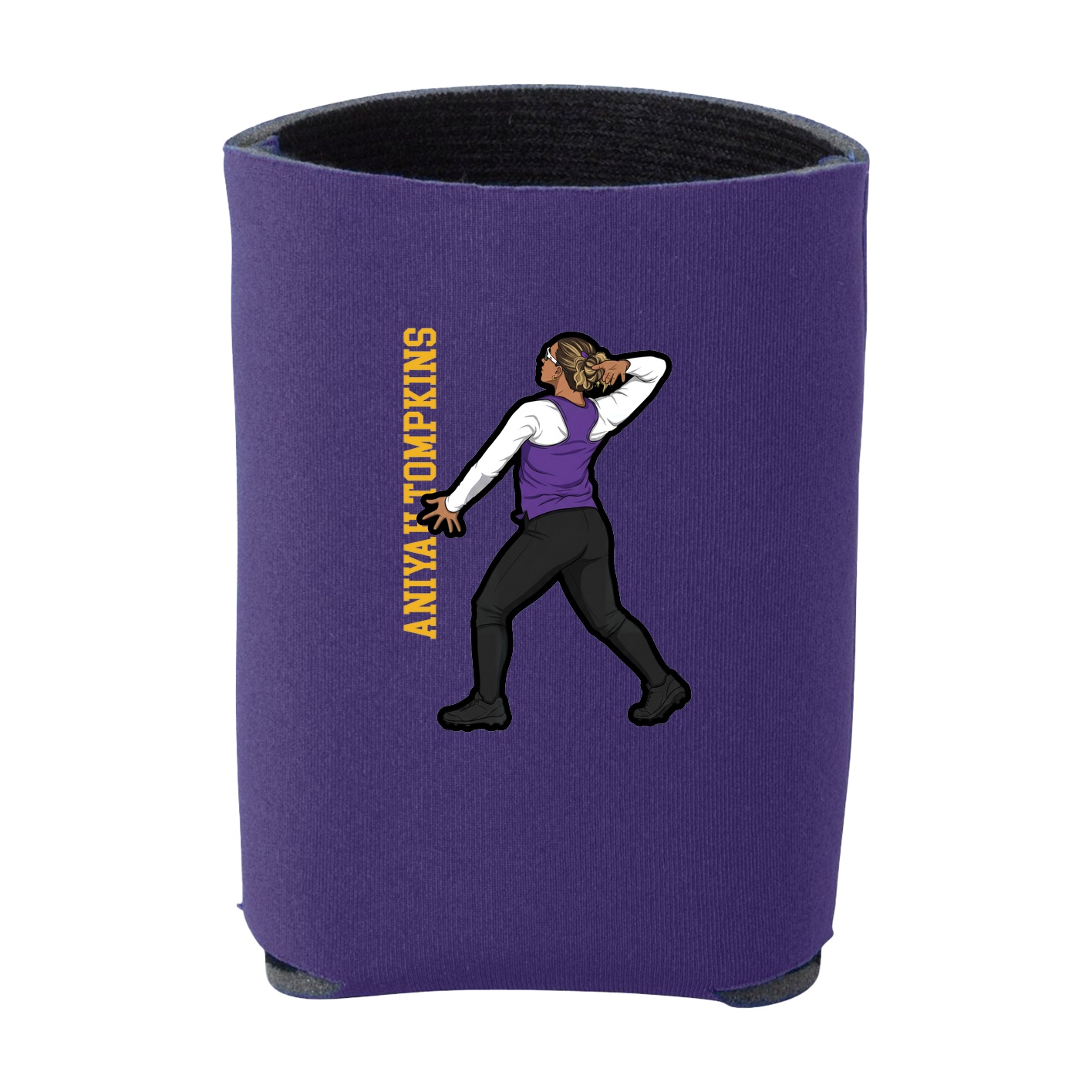 Can Holder — Name Vertical in Purple