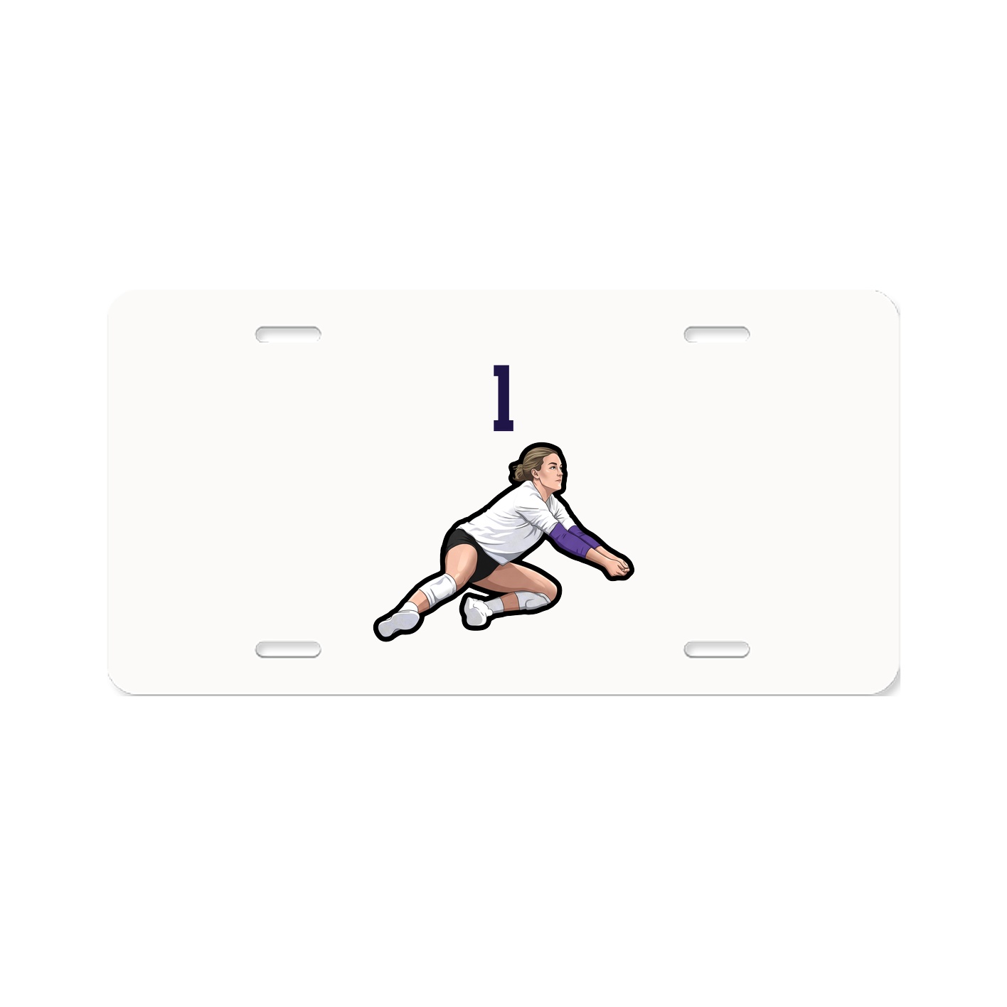 License Plate — Number Top in Classic