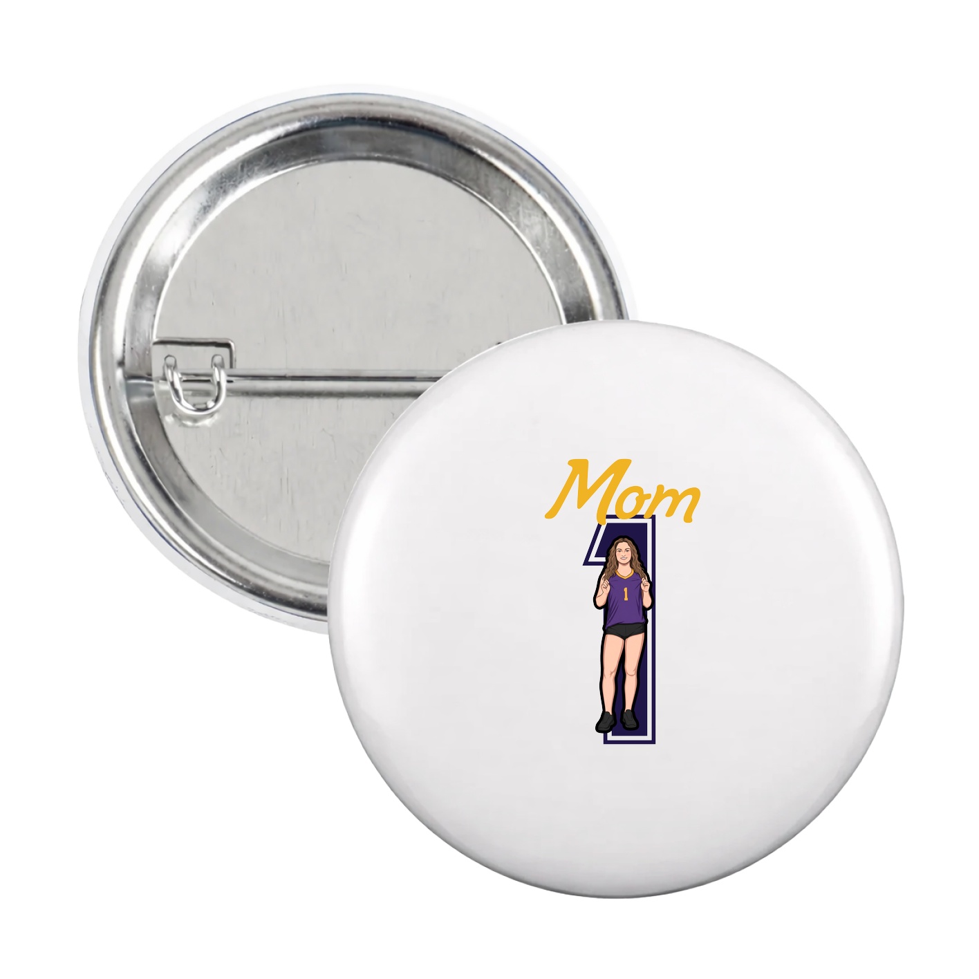 Game Day Button — Mothers Day Shirsey in White