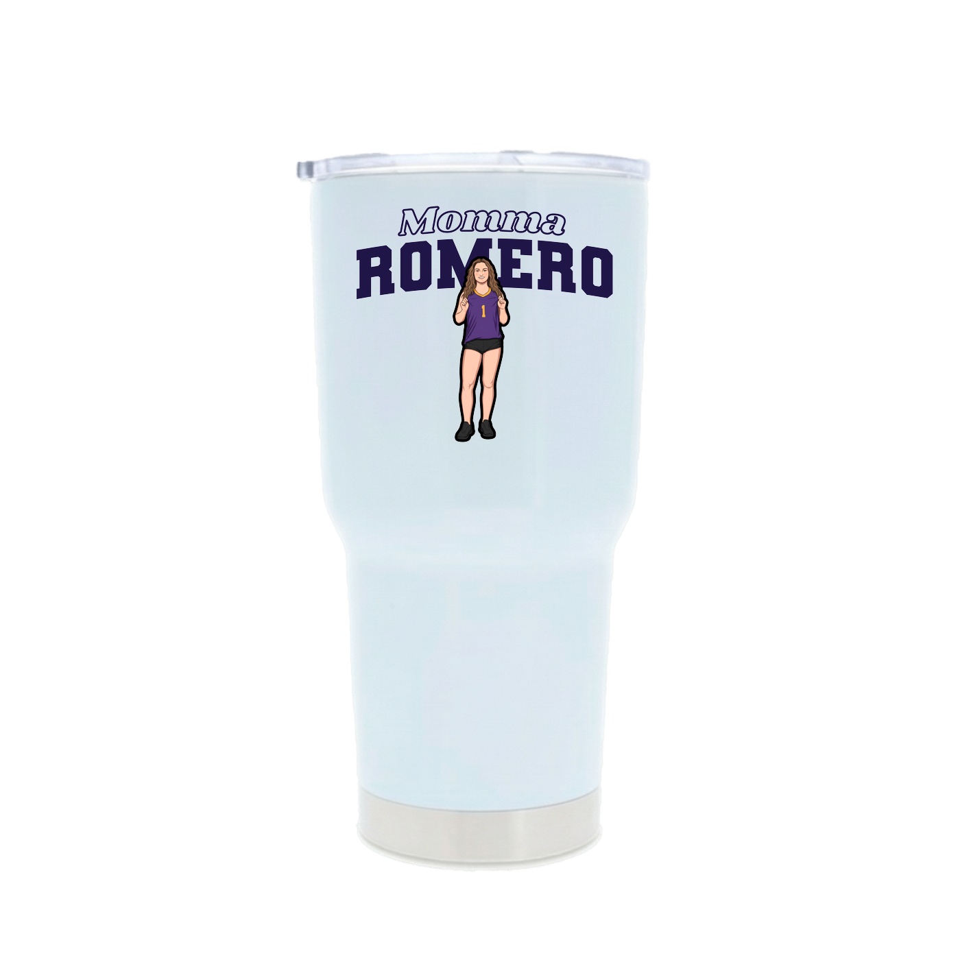 30oz Stainless Steel Tumbler — Mothers Day Block in White