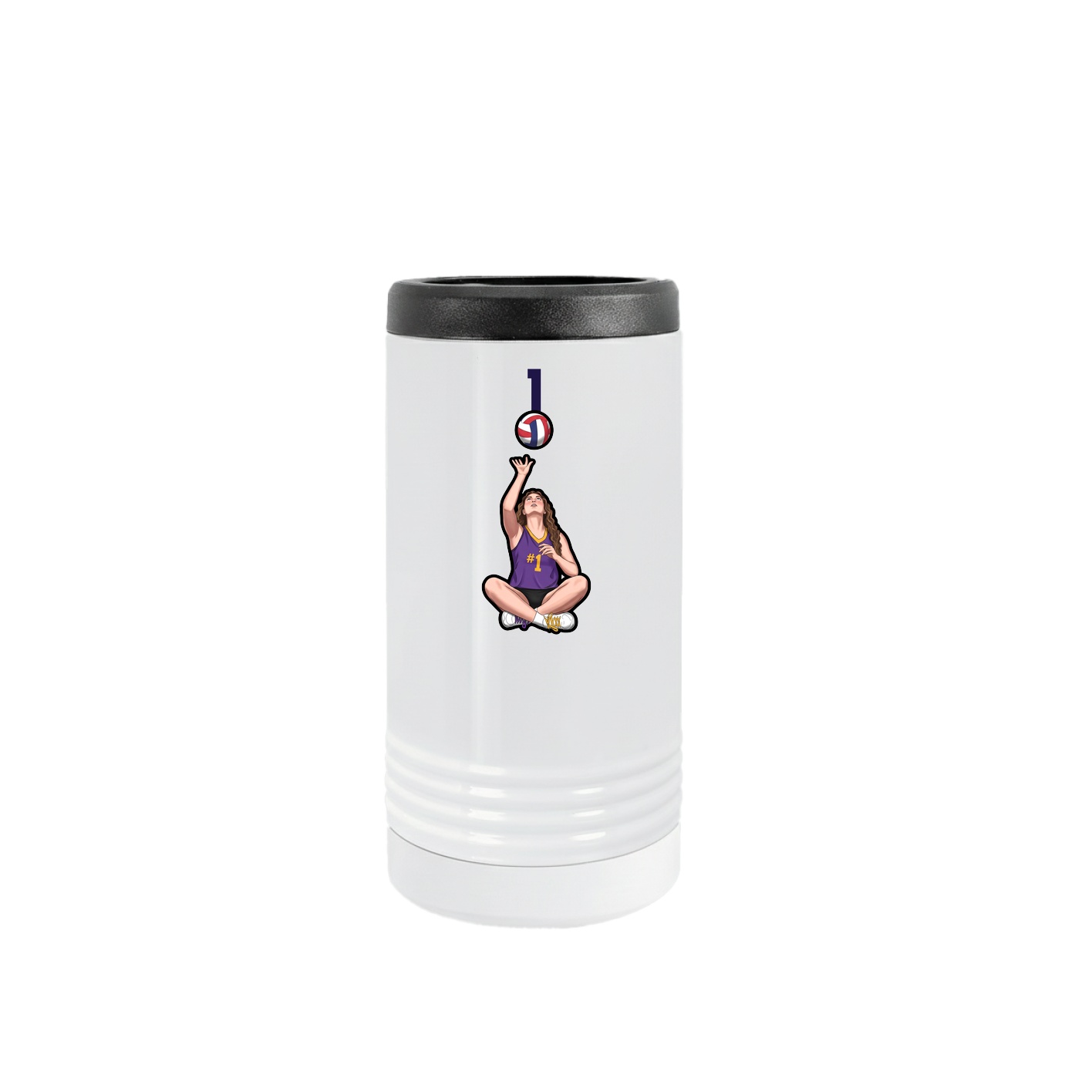 Slim Beverage Holder — Number Top in White