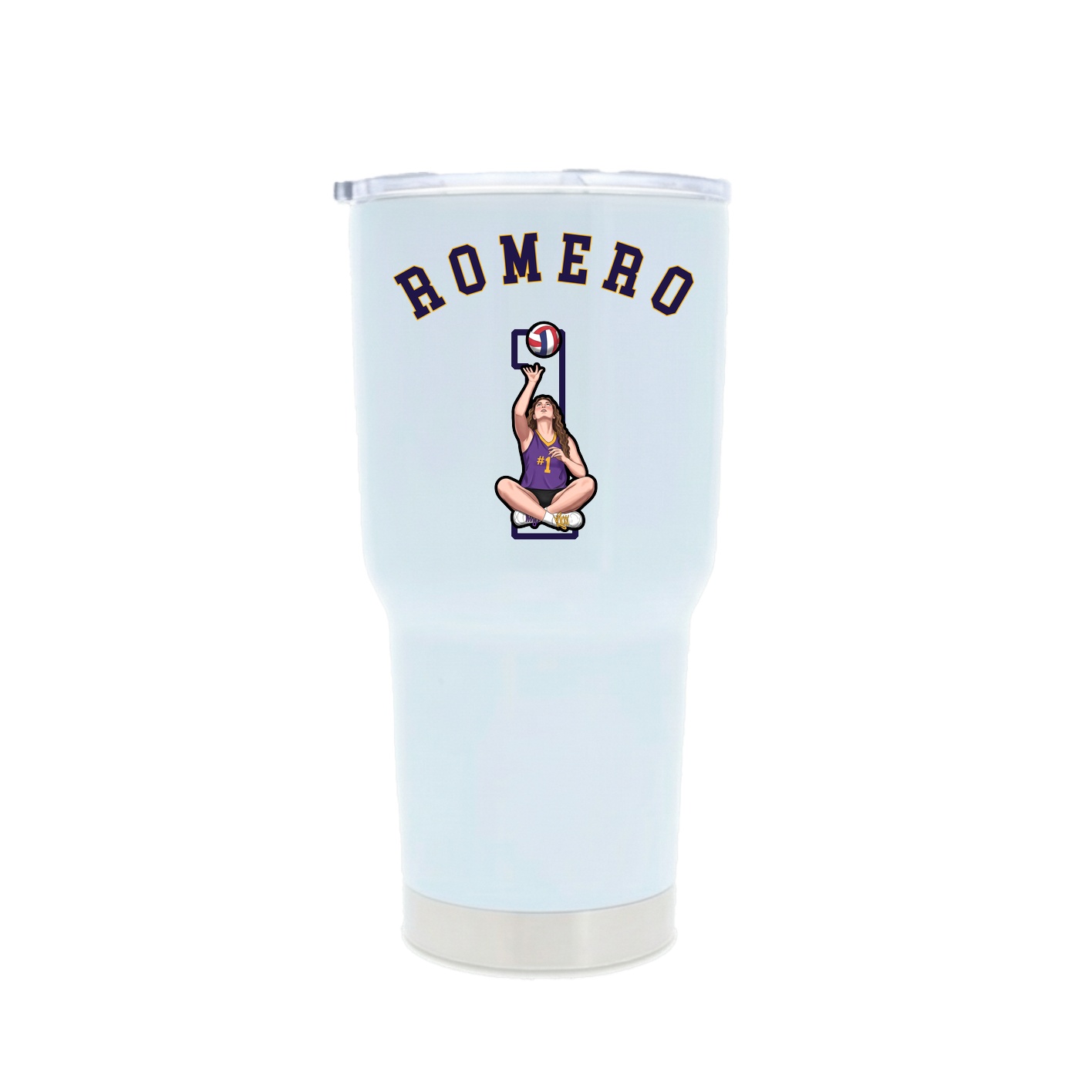 30oz Stainless Steel Tumbler — Shirsey Arch in White