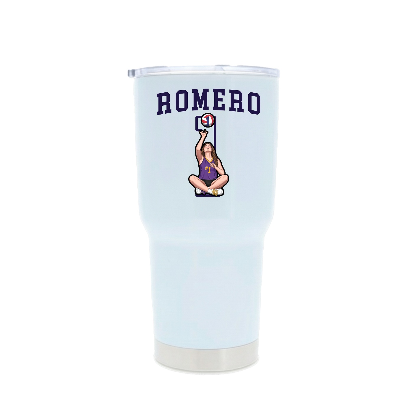 30oz Stainless Steel Tumbler — Shirsey in White