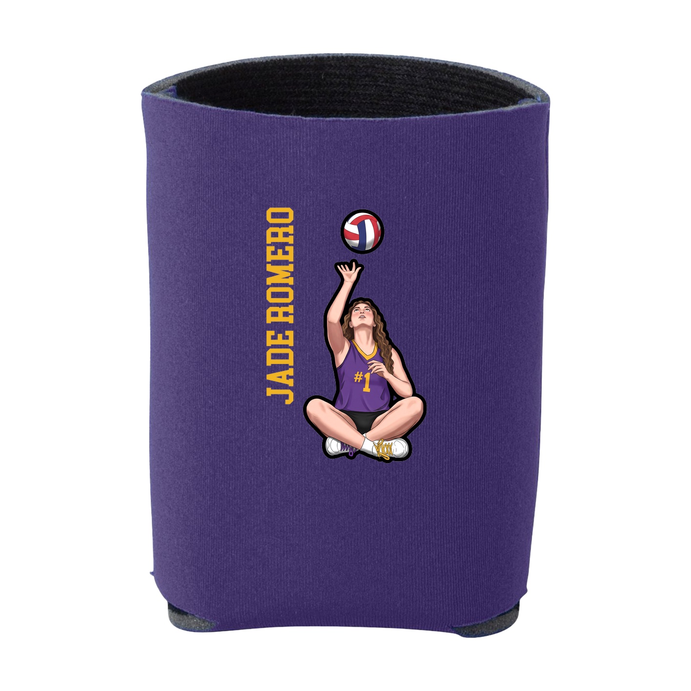 Can Holder — Name Vertical in Purple