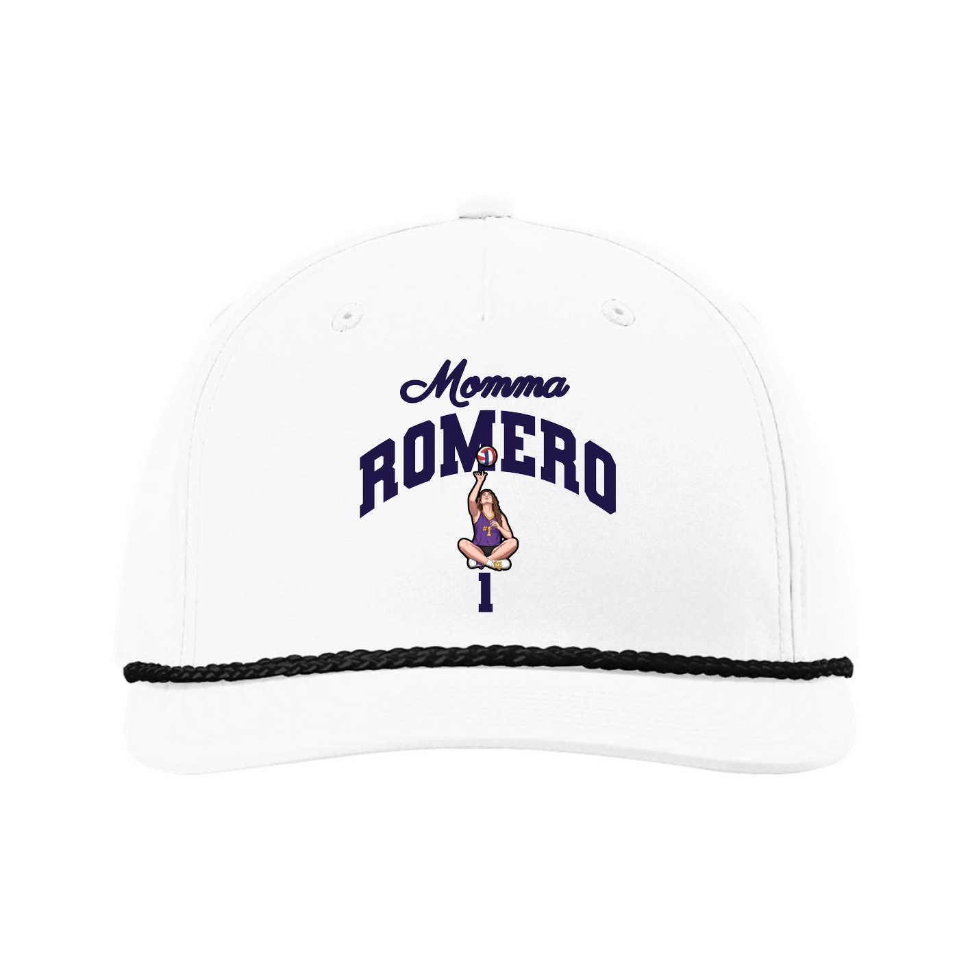 Five-Panel Classic Rope Cap — Mothers Day Arch in White