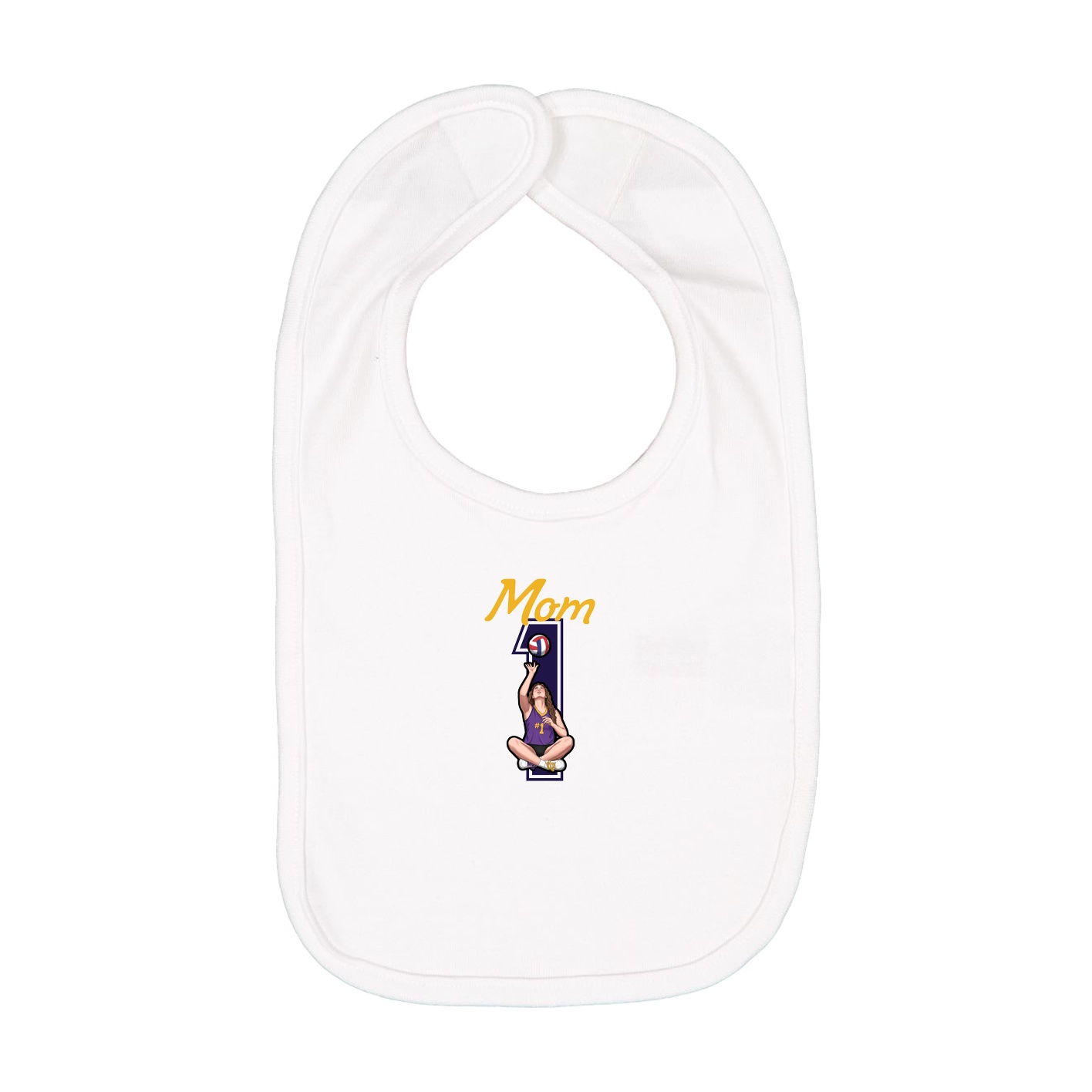 Infant Bib — Mothers Day Shirsey in White