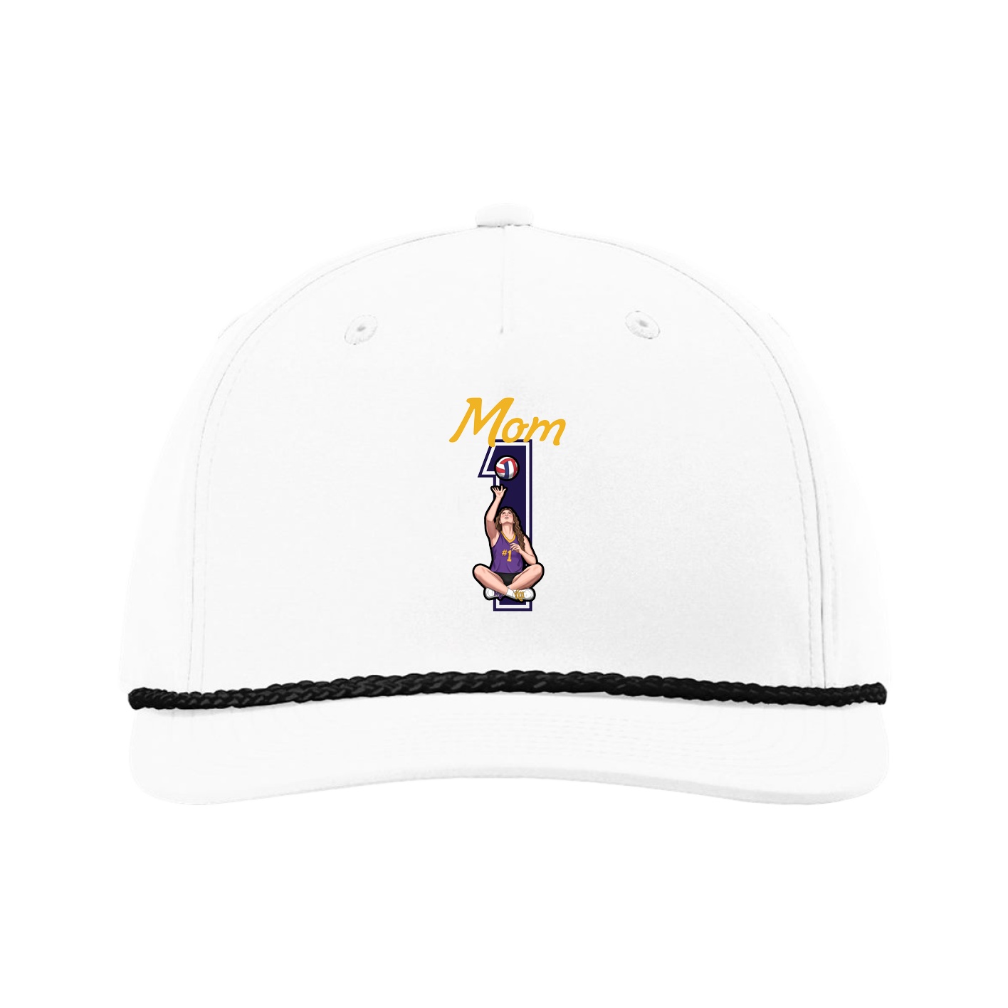 Five-Panel Classic Rope Cap — Mothers Day Shirsey in White