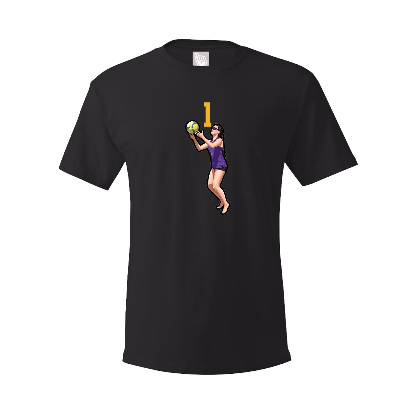 Youth Tee — Number Top in Black