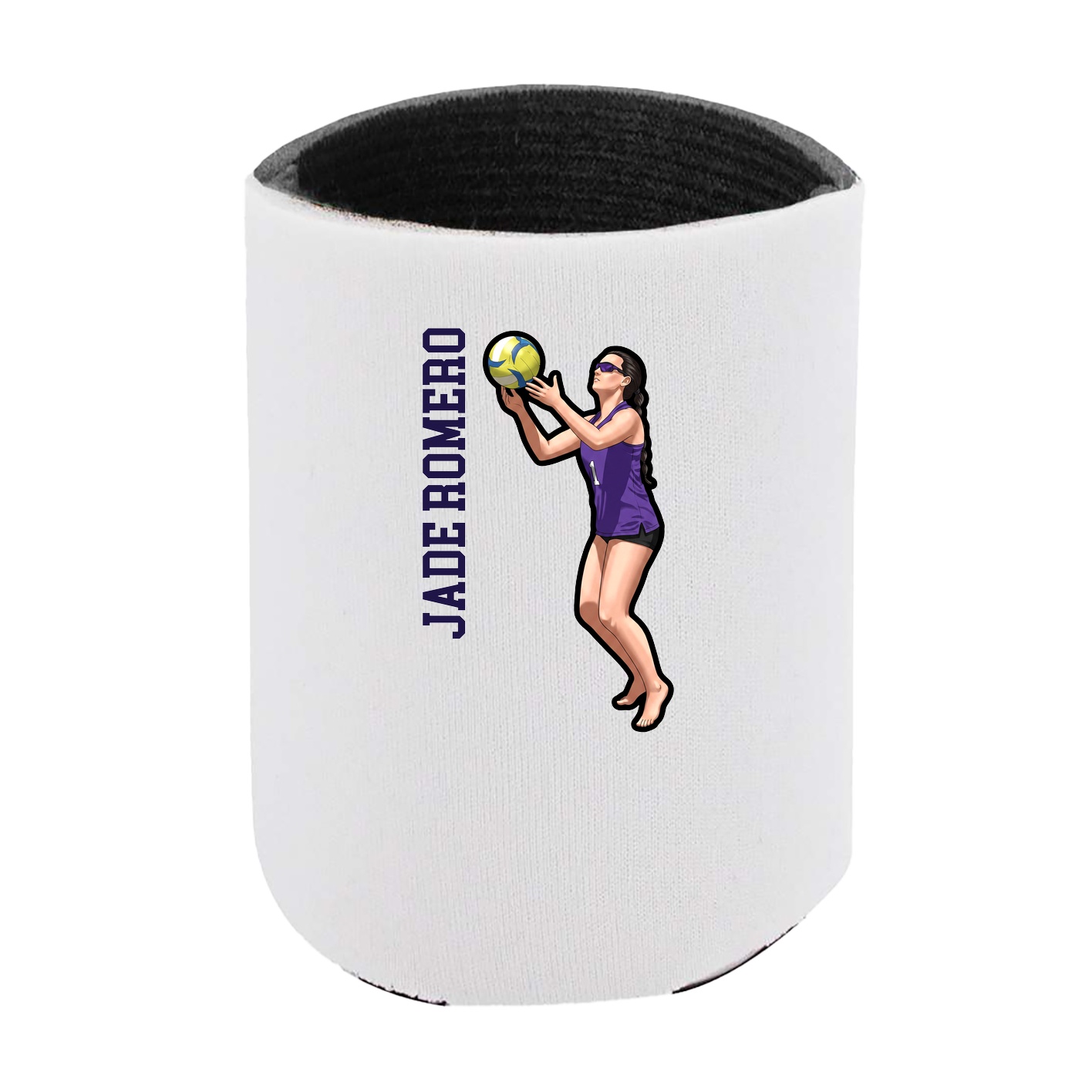 Can Holder — Name Vertical in White