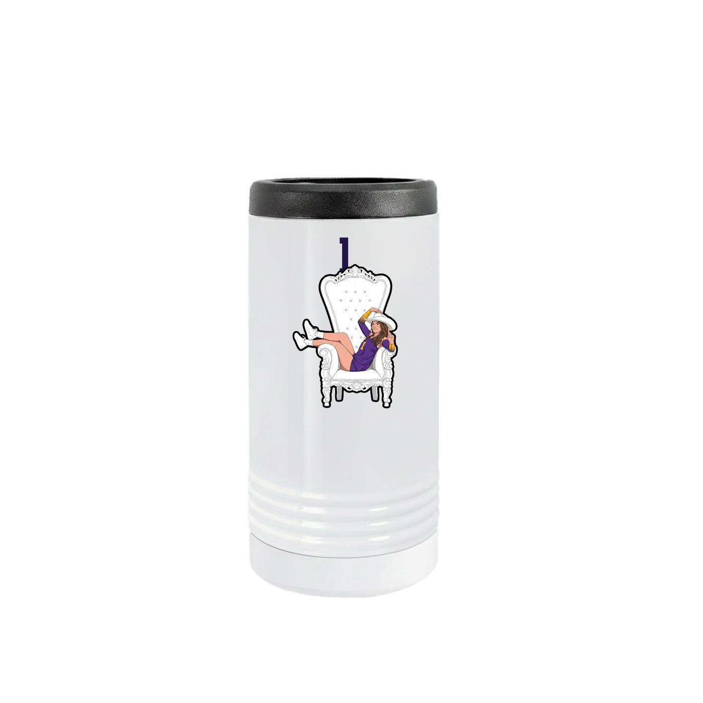Slim Beverage Holder — Number Top in White