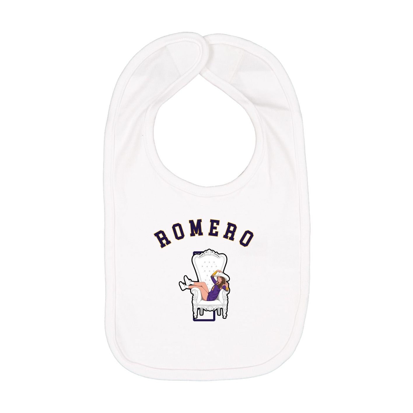 Infant Bib — Shirsey Arch in White