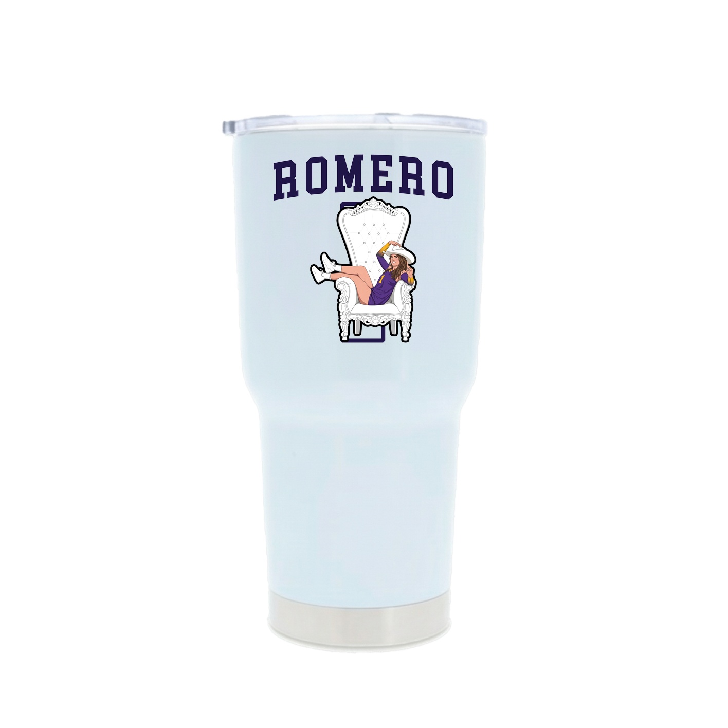 30oz Stainless Steel Tumbler — Shirsey in White