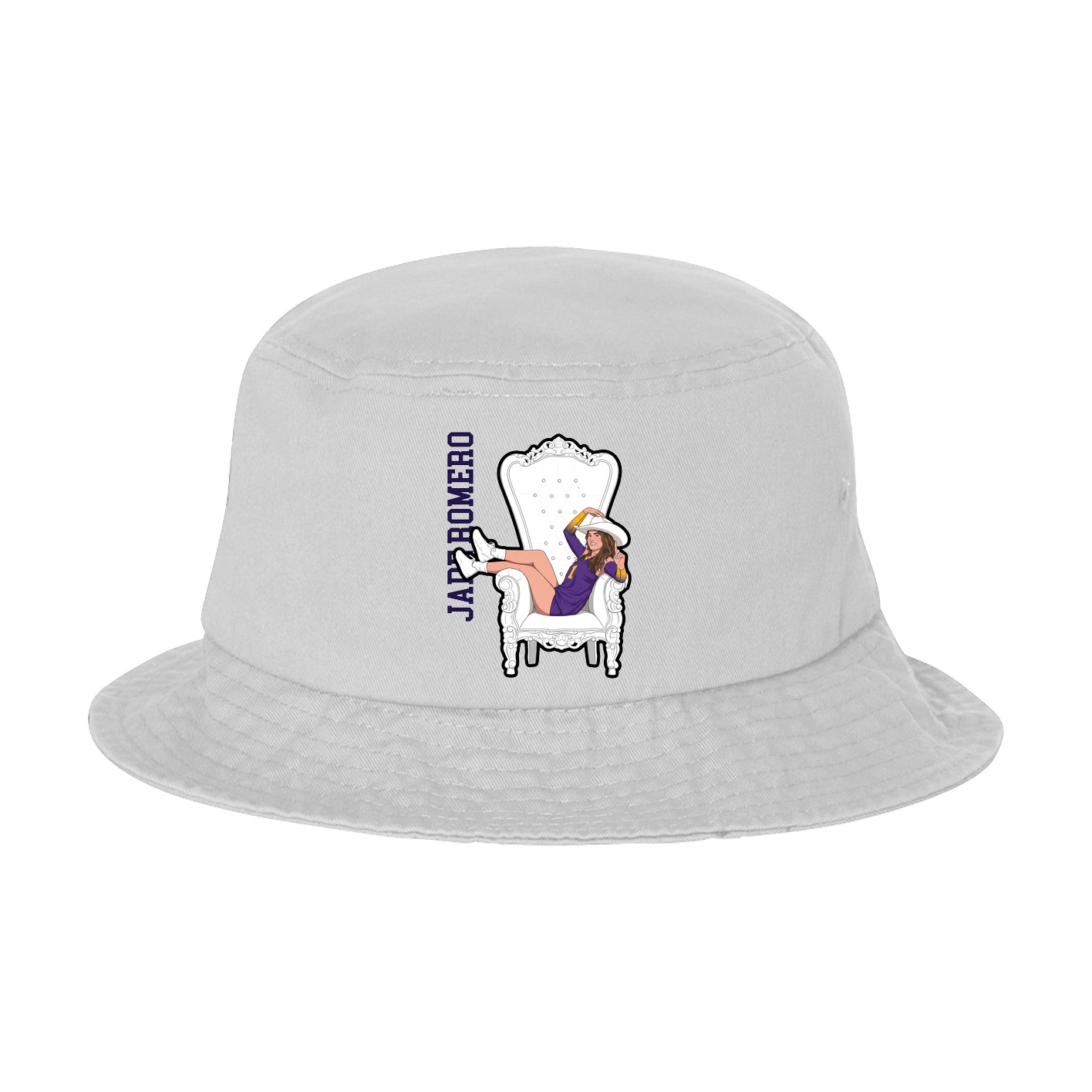 Bucket Cap — Name Vertical in White