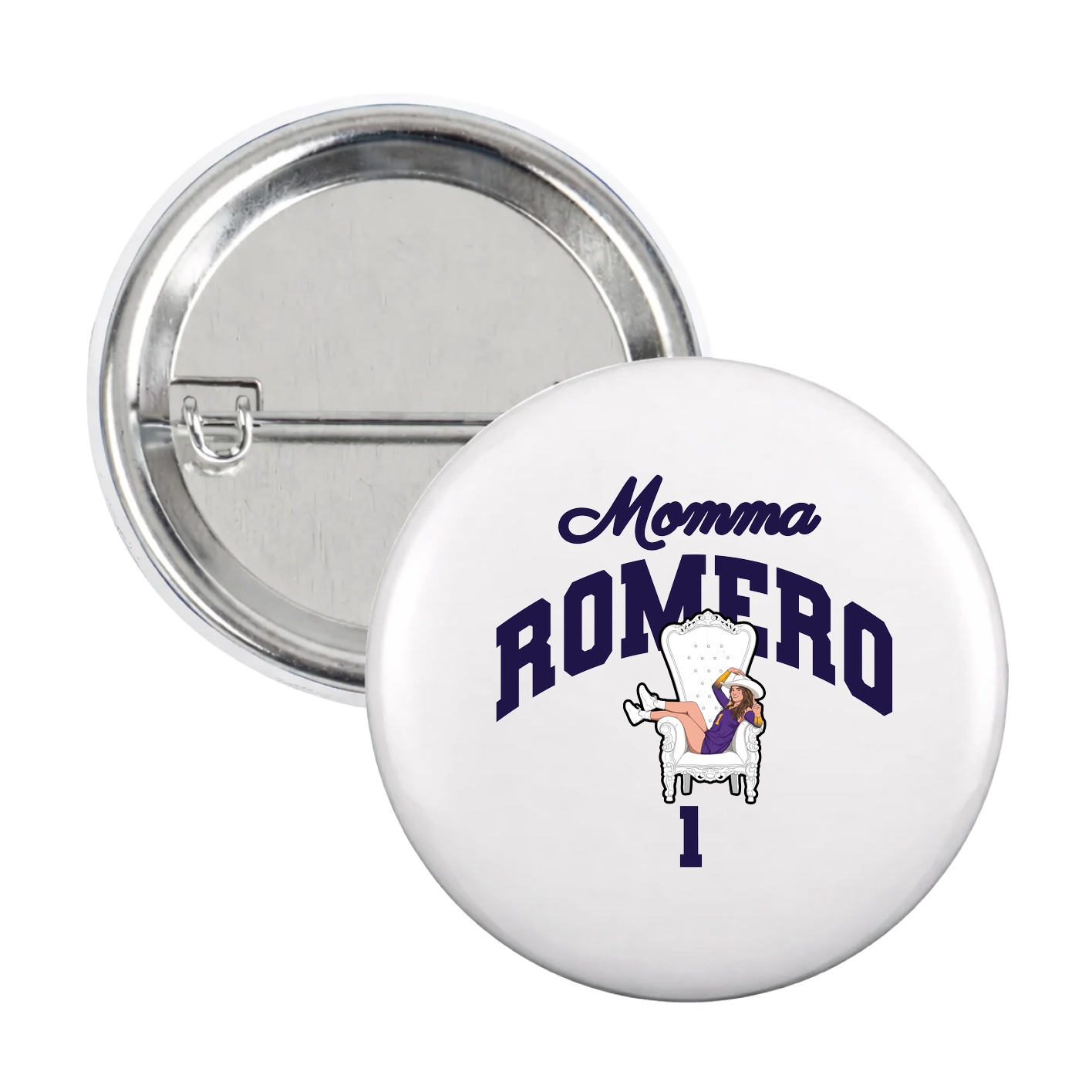 Game Day Button — Mothers Day Arch in White