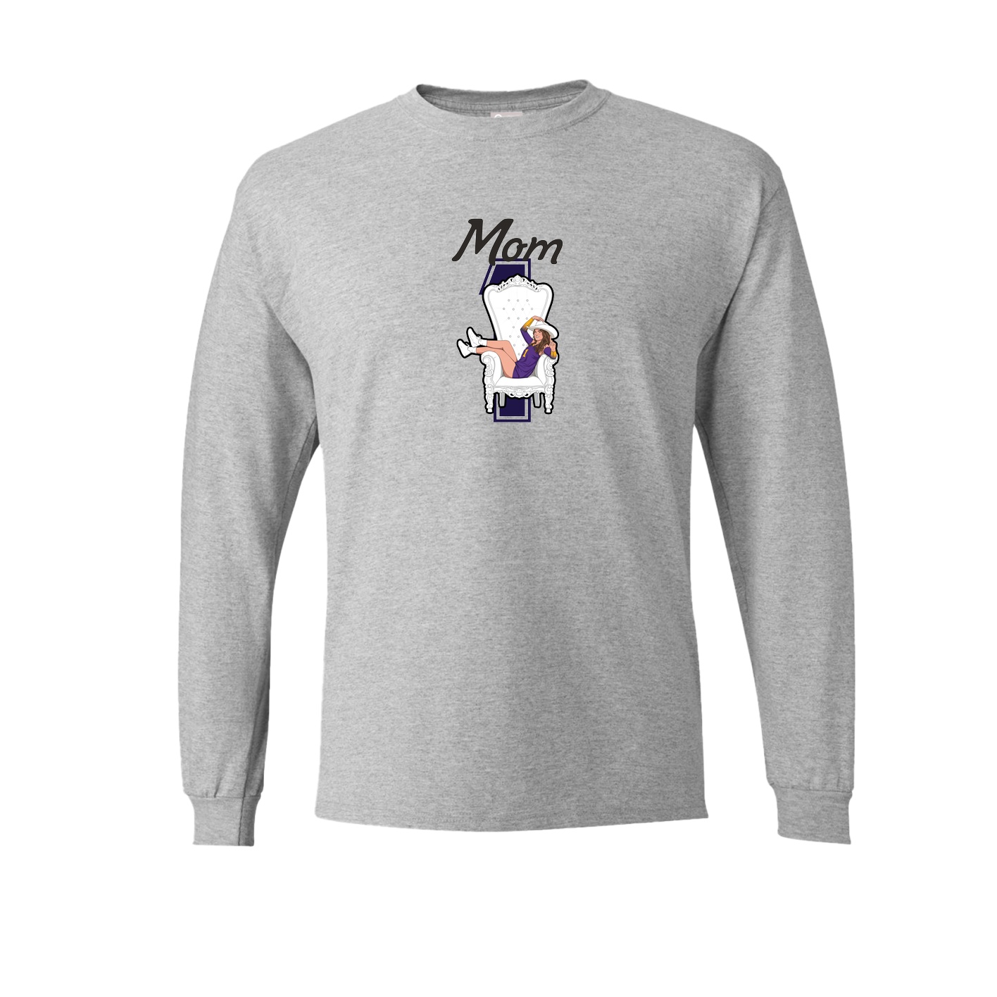 Long Sleeve Tee — Mothers Day Shirsey in Grey