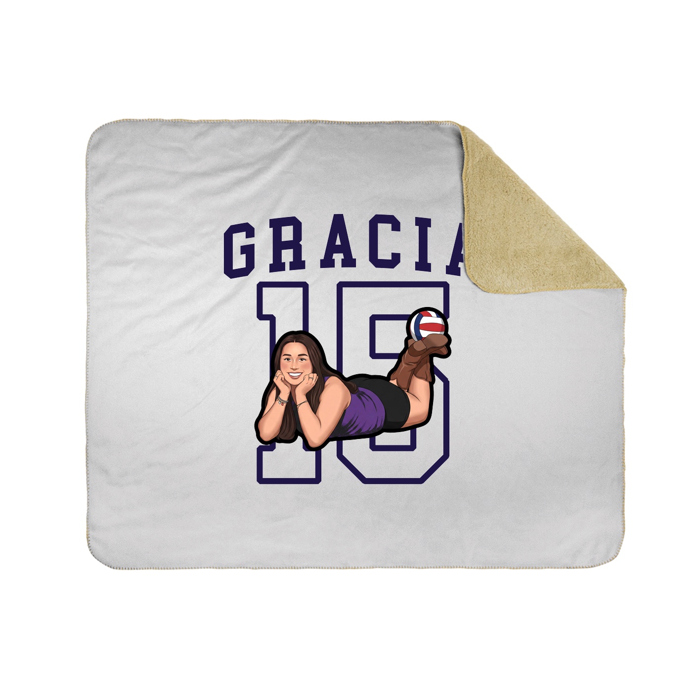 Throw Blanket — Shirsey in White