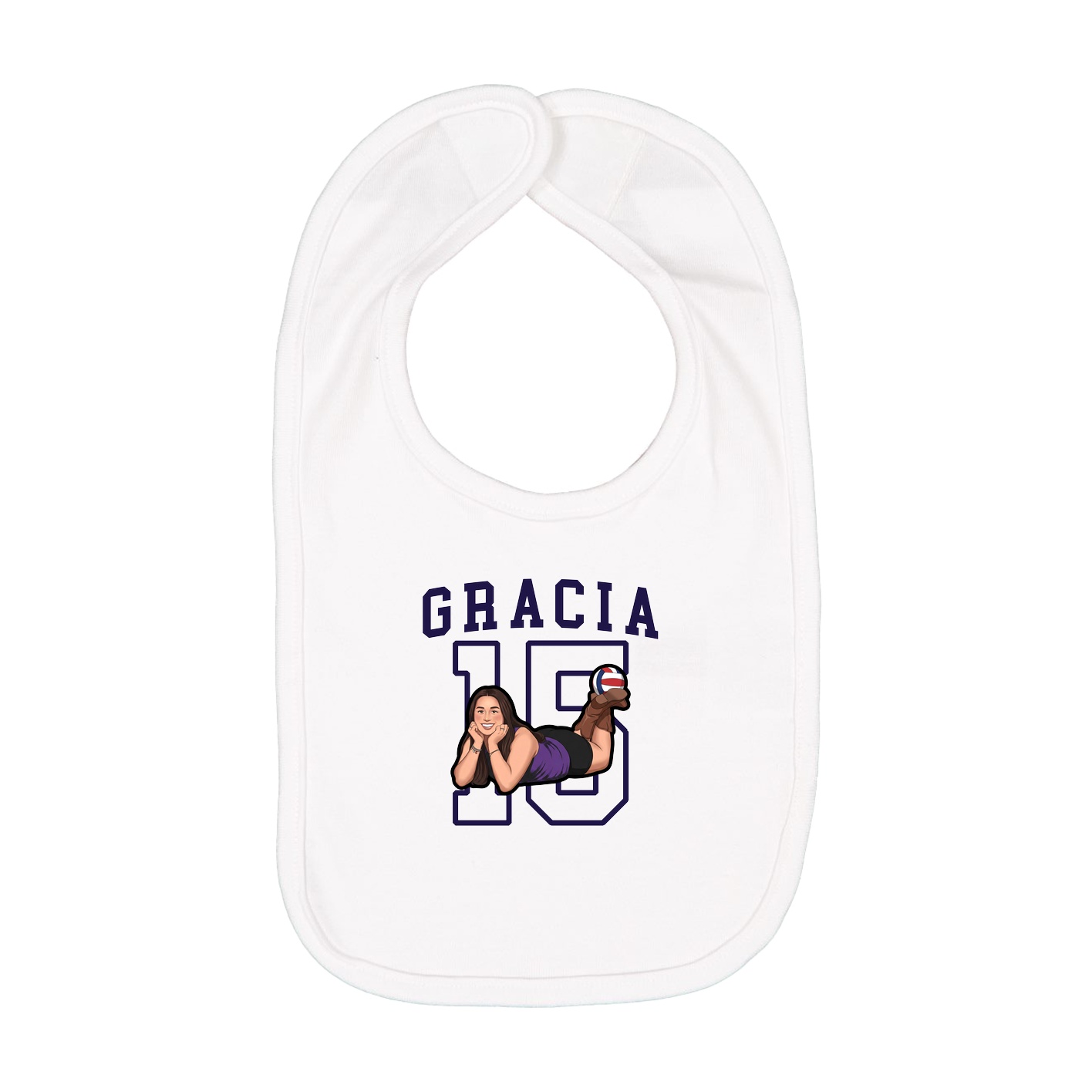 Infant Bib — Shirsey in White