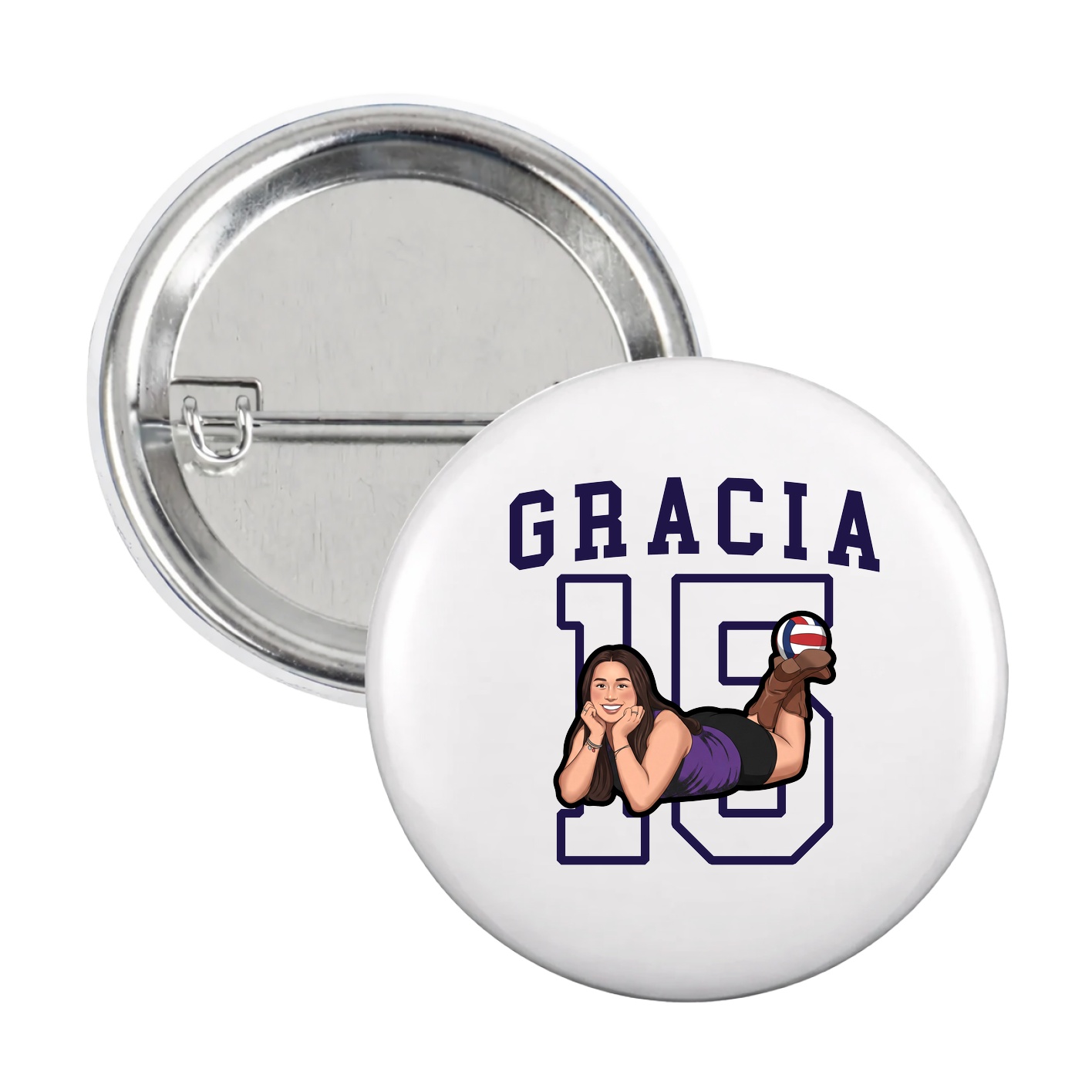Game Day Button — Shirsey in White