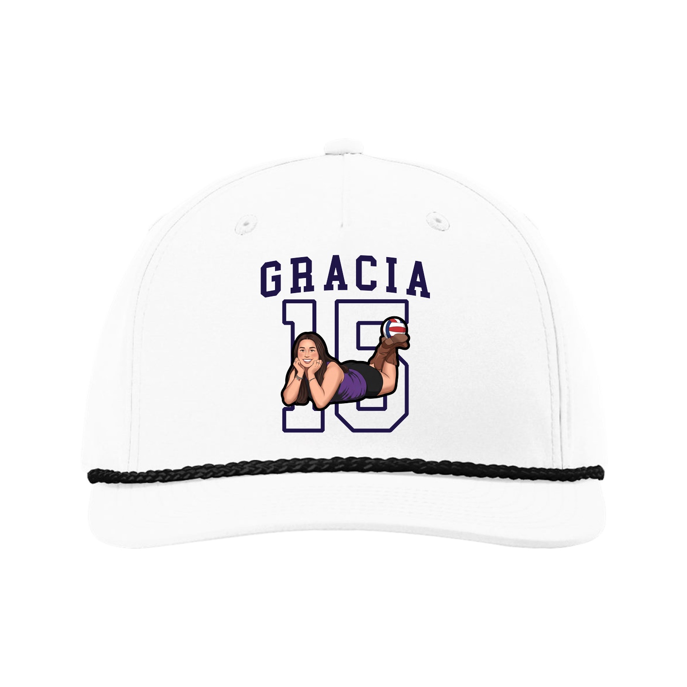 Five-Panel Classic Rope Cap — Shirsey in White