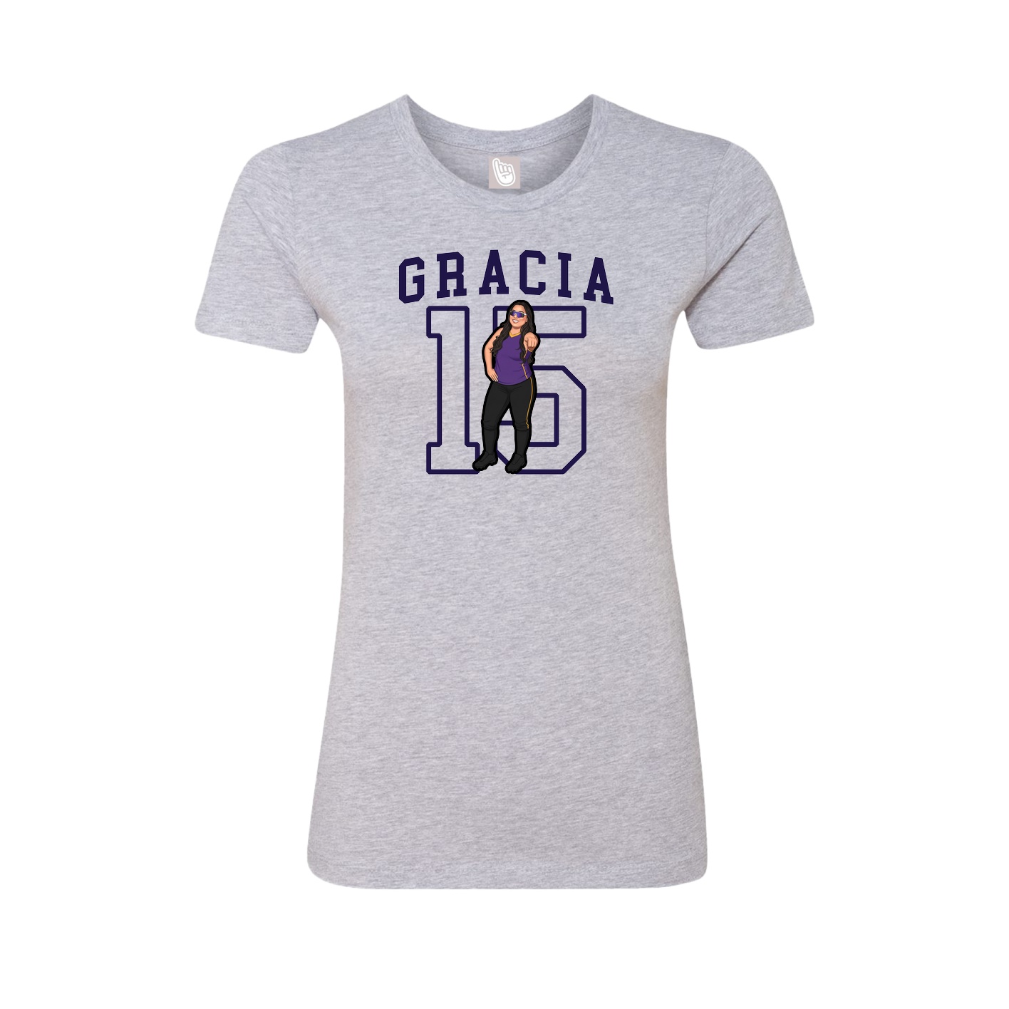 Fitted Women's Tee — Shirsey in Grey