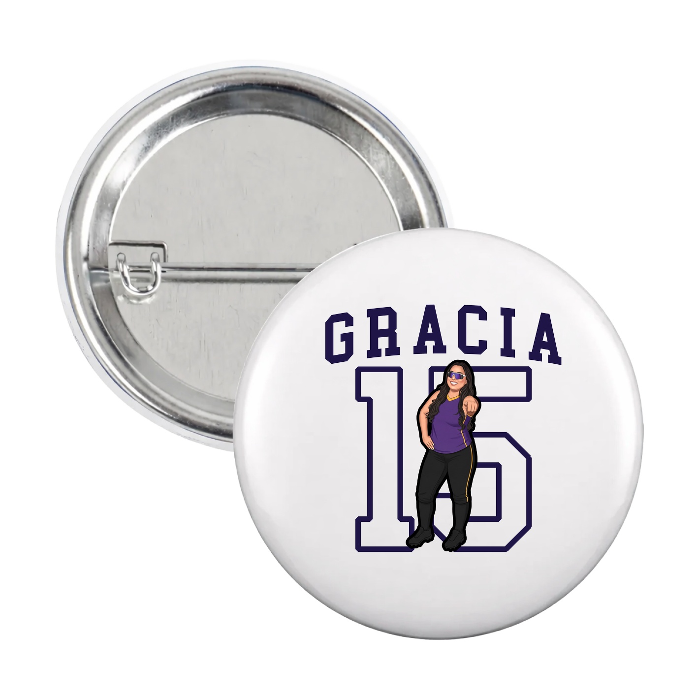 Game Day Button — Shirsey in White