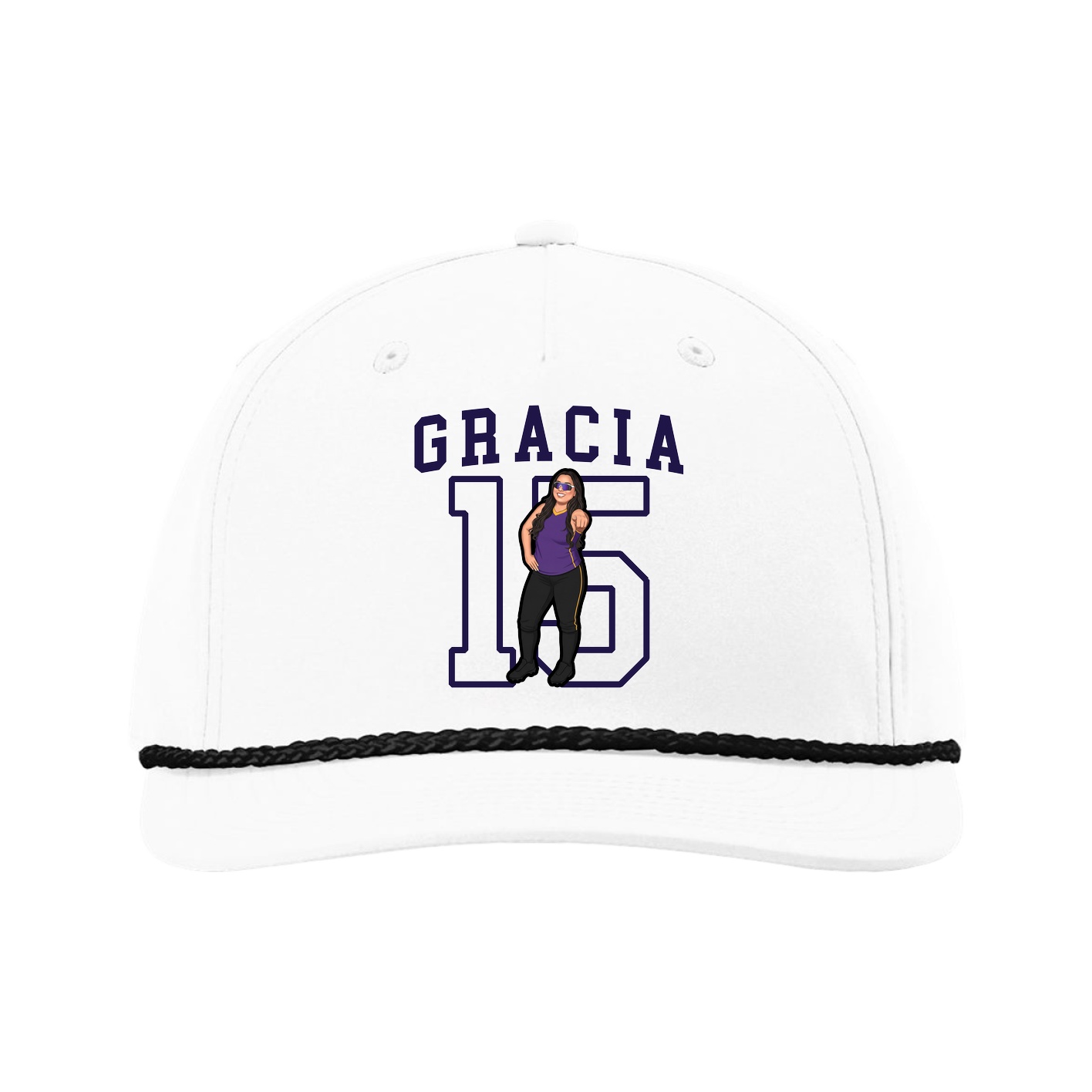 Five-Panel Classic Rope Cap — Shirsey in White
