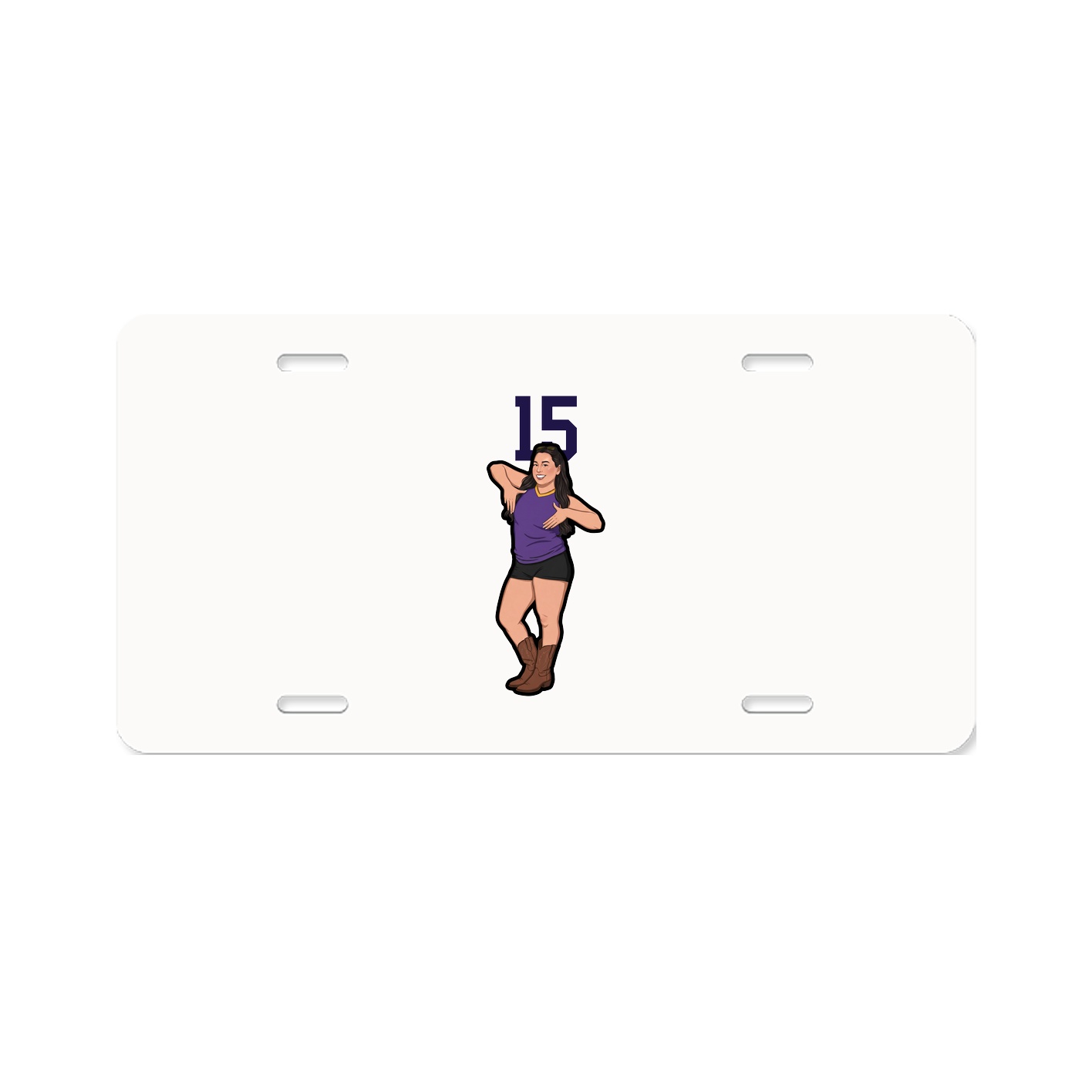 License Plate — Number Top in Classic