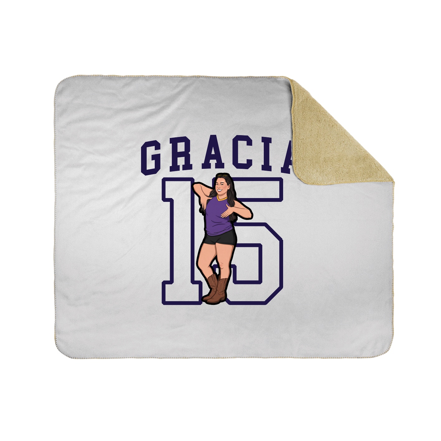 Throw Blanket — Shirsey in White