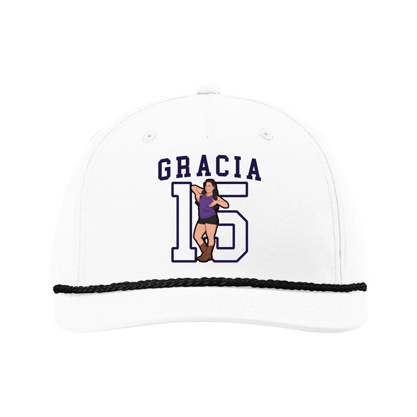 Five-Panel Classic Rope Cap — Shirsey in White