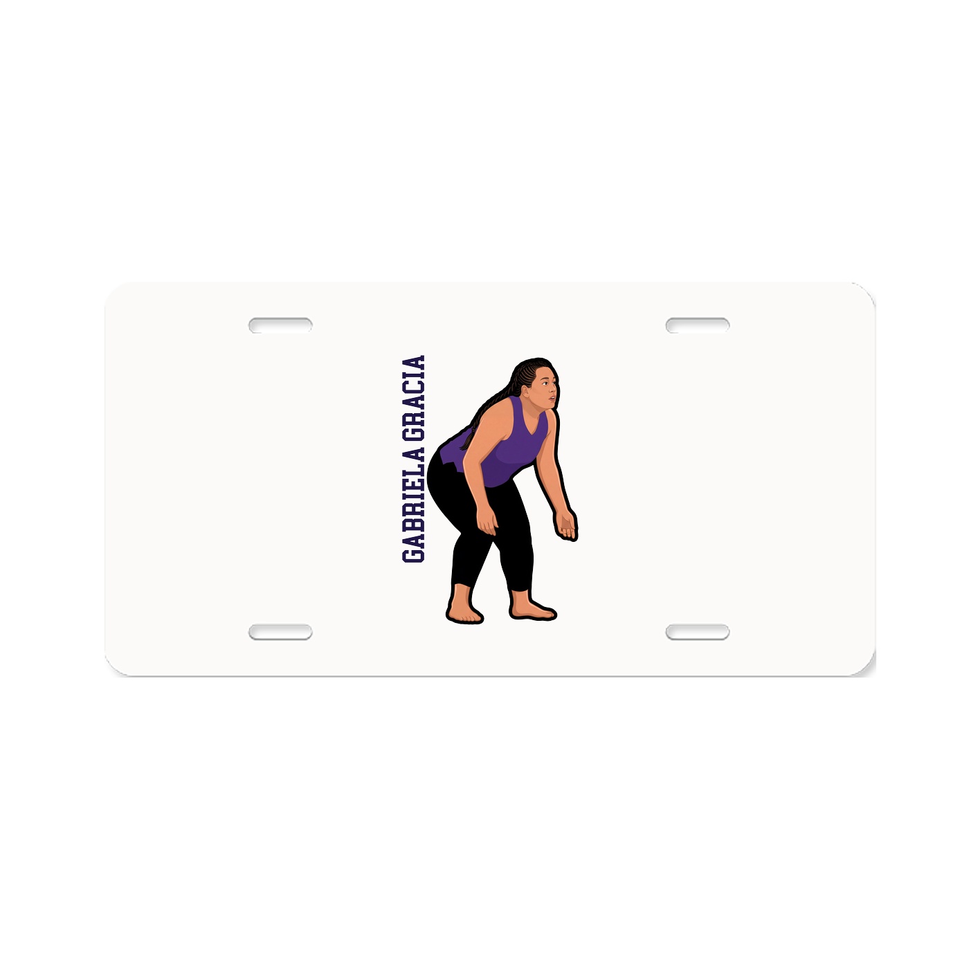License Plate — Name Vertical in Classic
