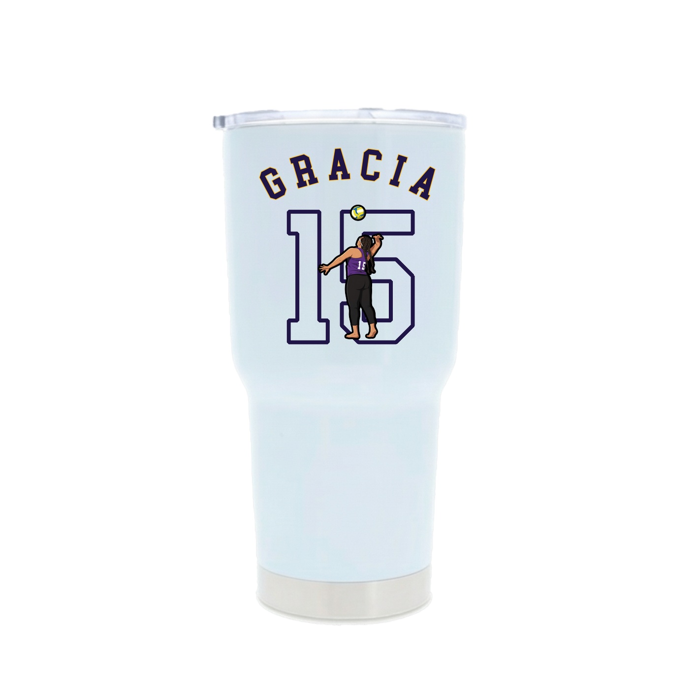 30oz Stainless Steel Tumbler — Shirsey Arch in White