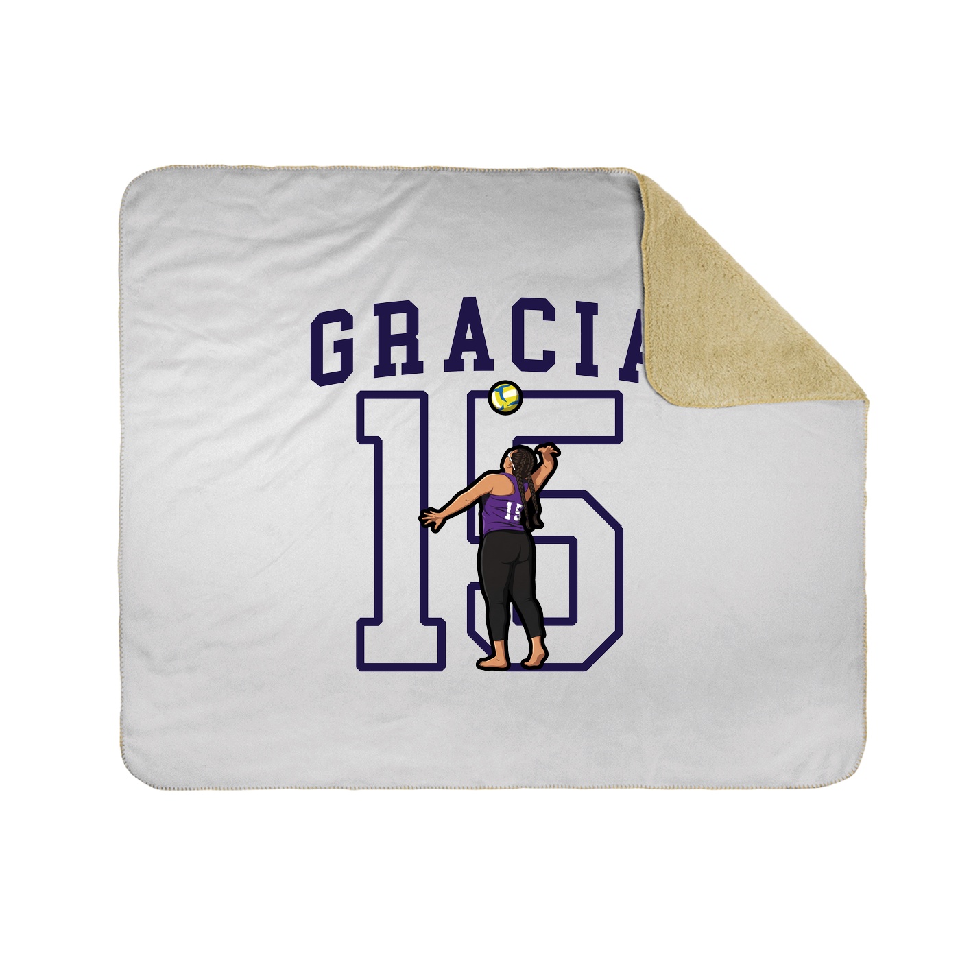 50x60 Sherpa Lined Throw Blanket