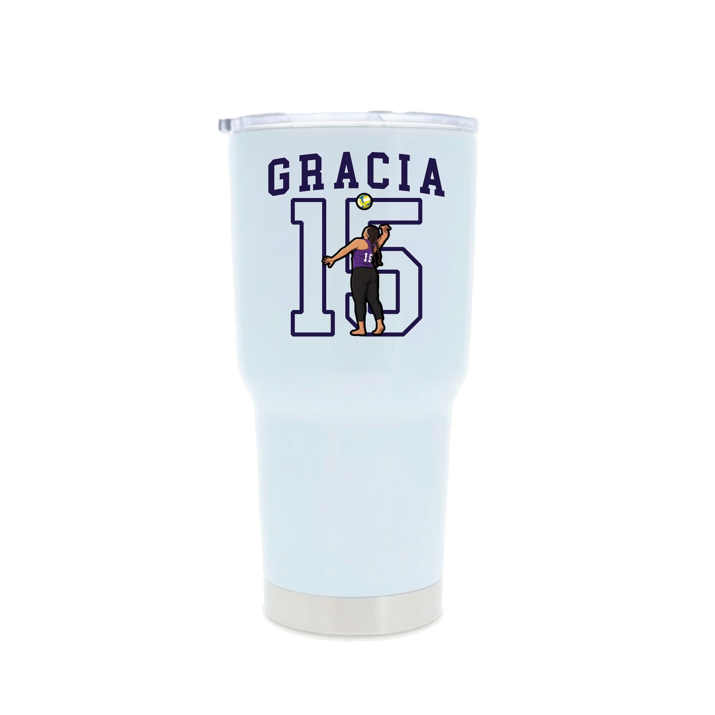 30oz Stainless Steel Tumbler — Shirsey in White