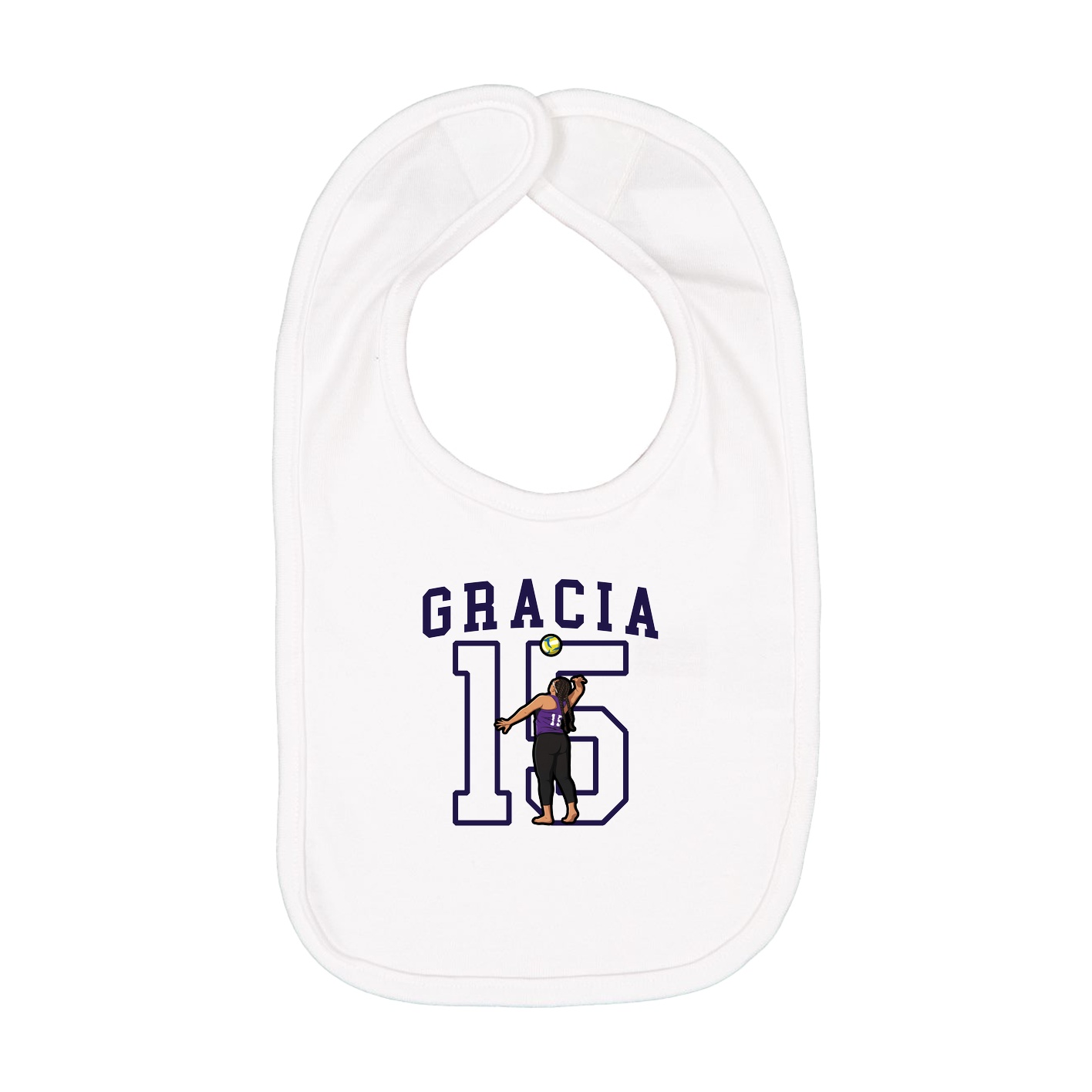 Infant Bib — Shirsey in White