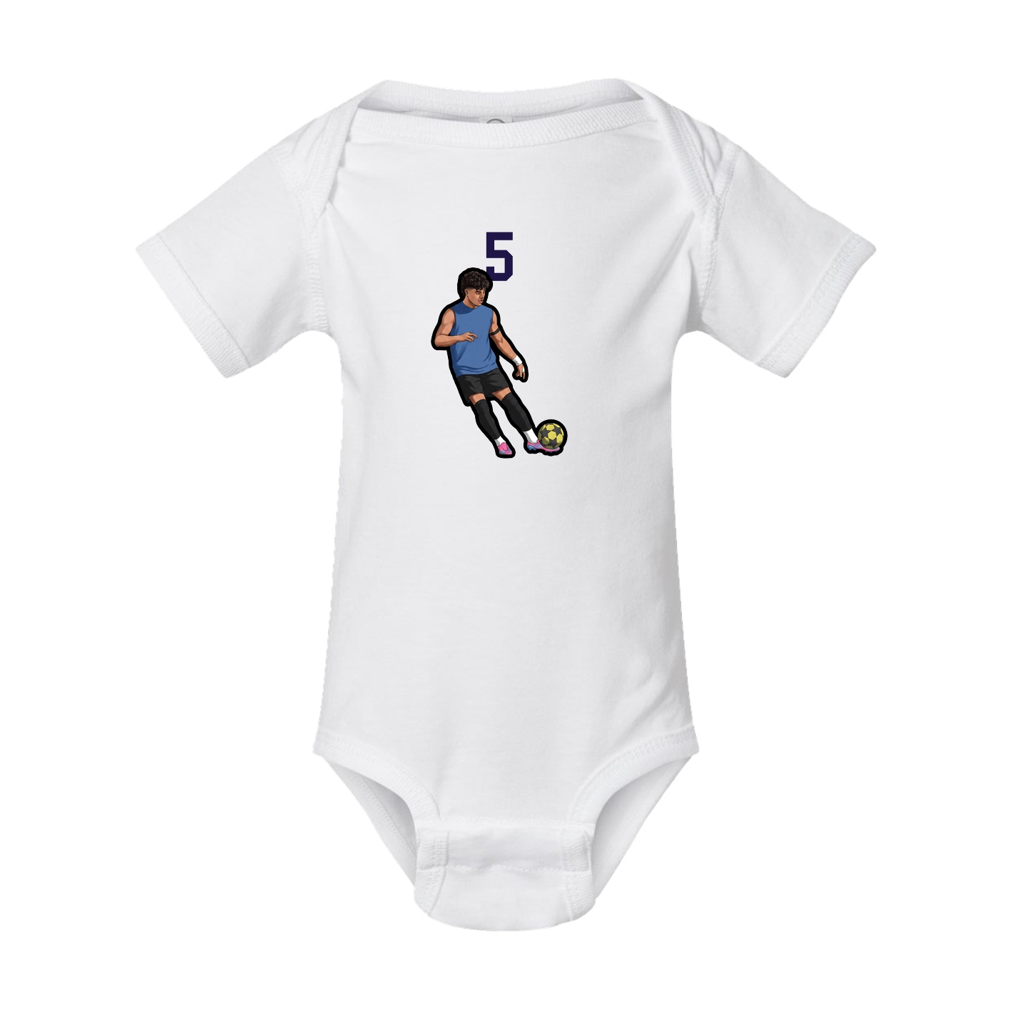 Baby Onesie — Number Top in White