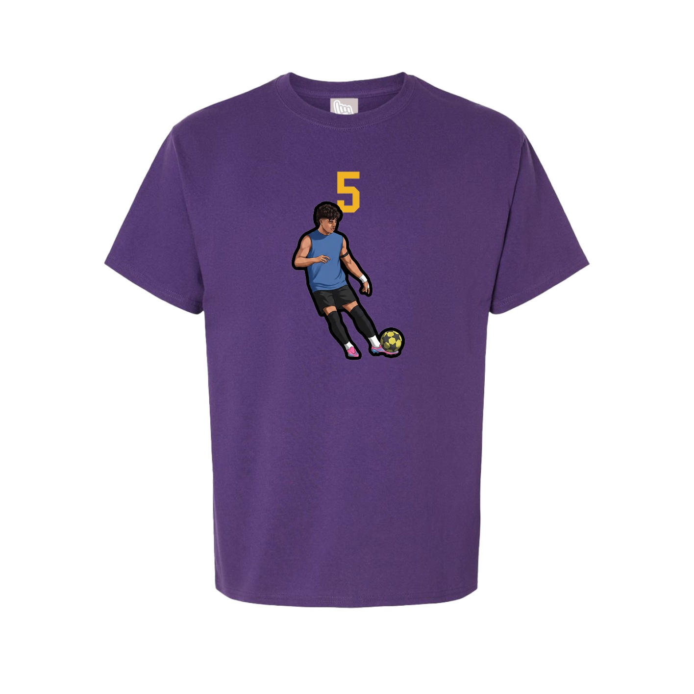 Youth Tee — Number Top in Purple