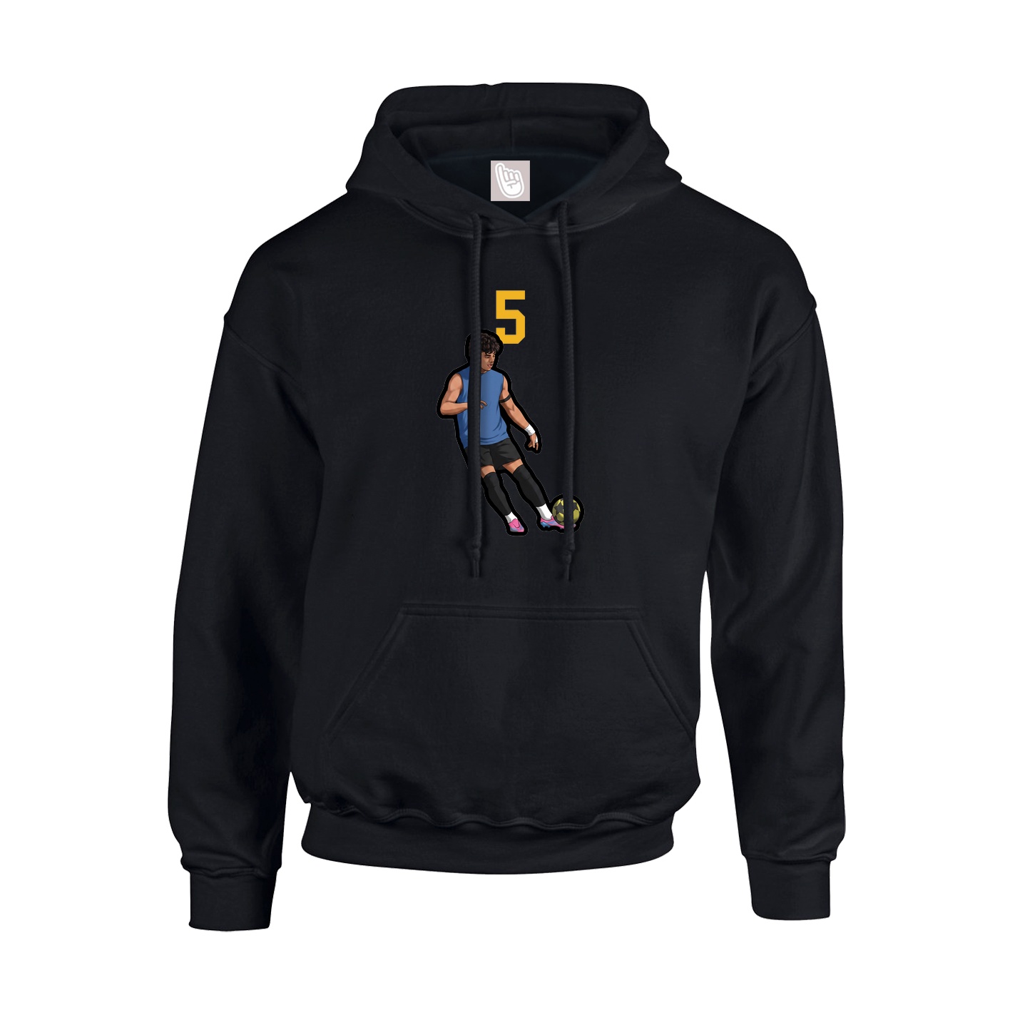 Hoodie — Number Top in Black
