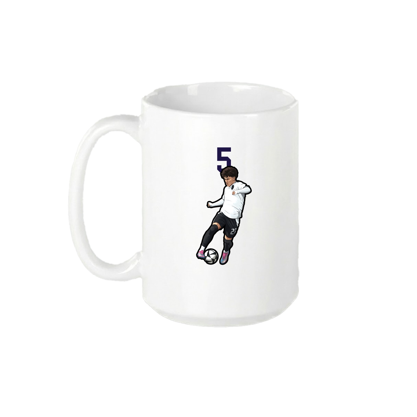 15oz Coffee Mug — Number Top in White