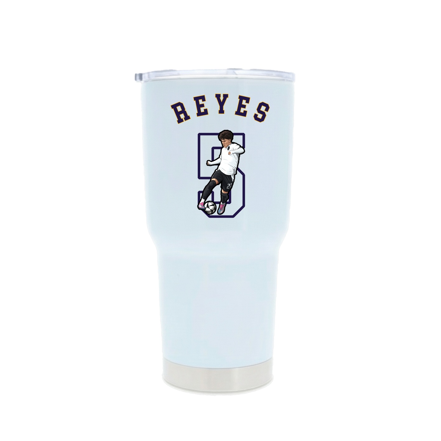 30oz Stainless Steel Tumbler — Shirsey Arch in White