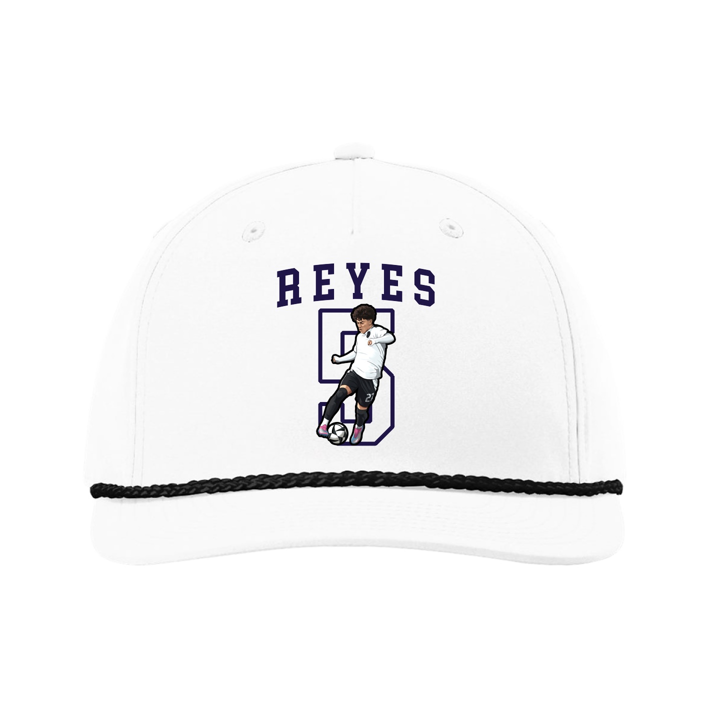 Five-Panel Classic Rope Cap — Shirsey in White