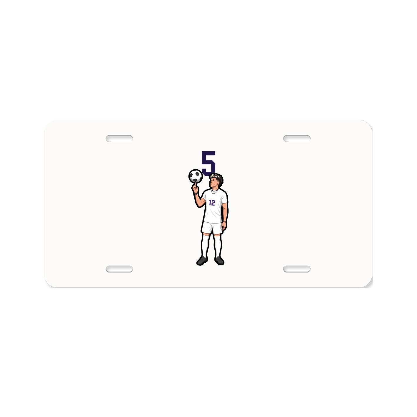 License Plate — Number Top in Classic