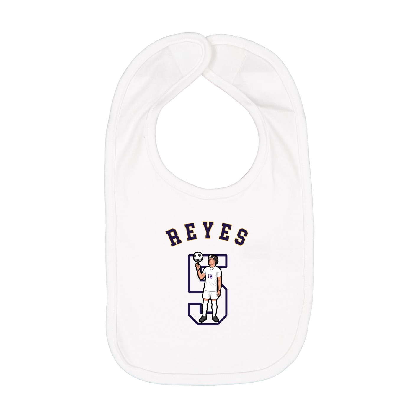 Infant Bib — Shirsey Arch in White